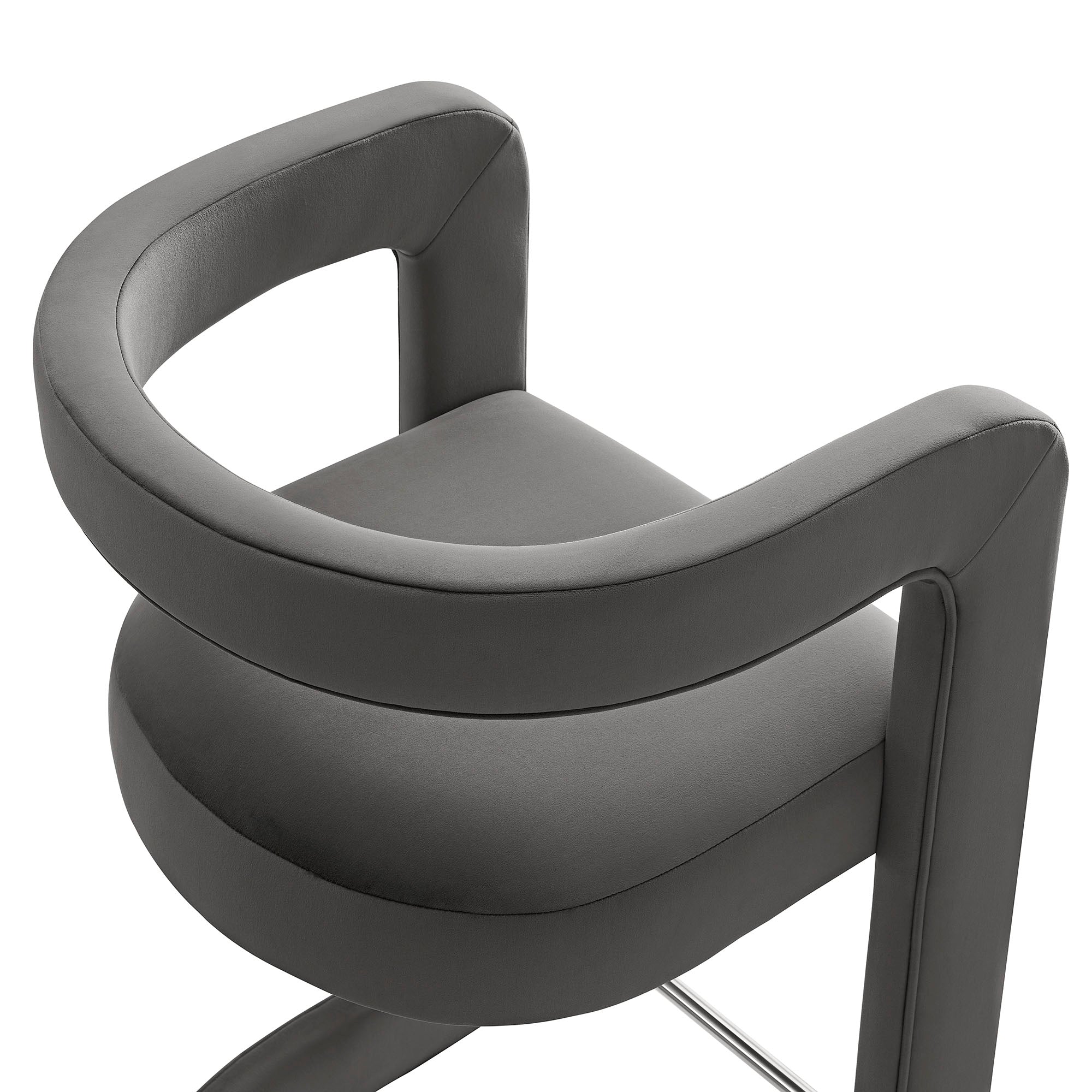 Winslow Performance Velvet Bar Stool Set of 2 by Modway