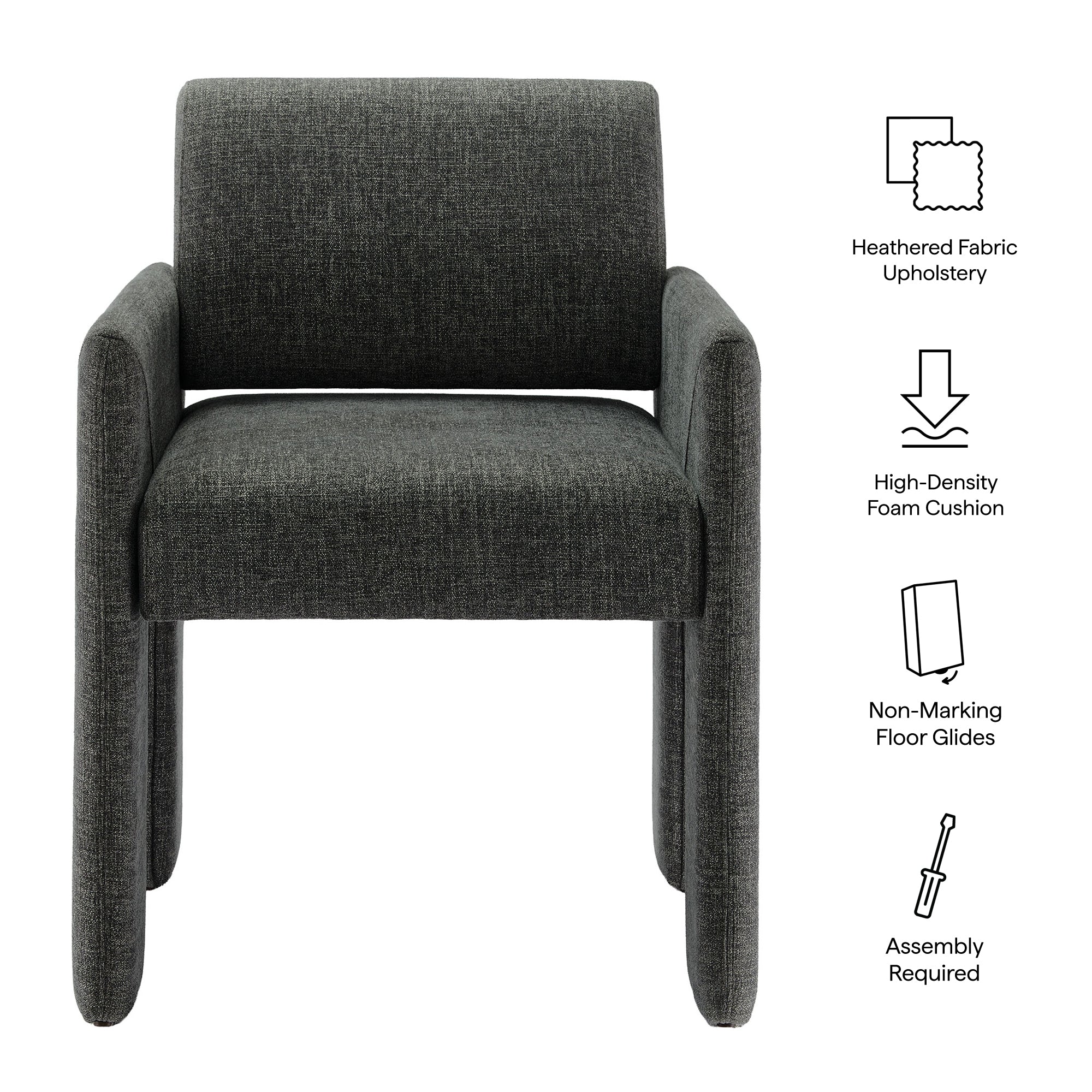 Daven Fabric Upholstered Dining Chair - Copper