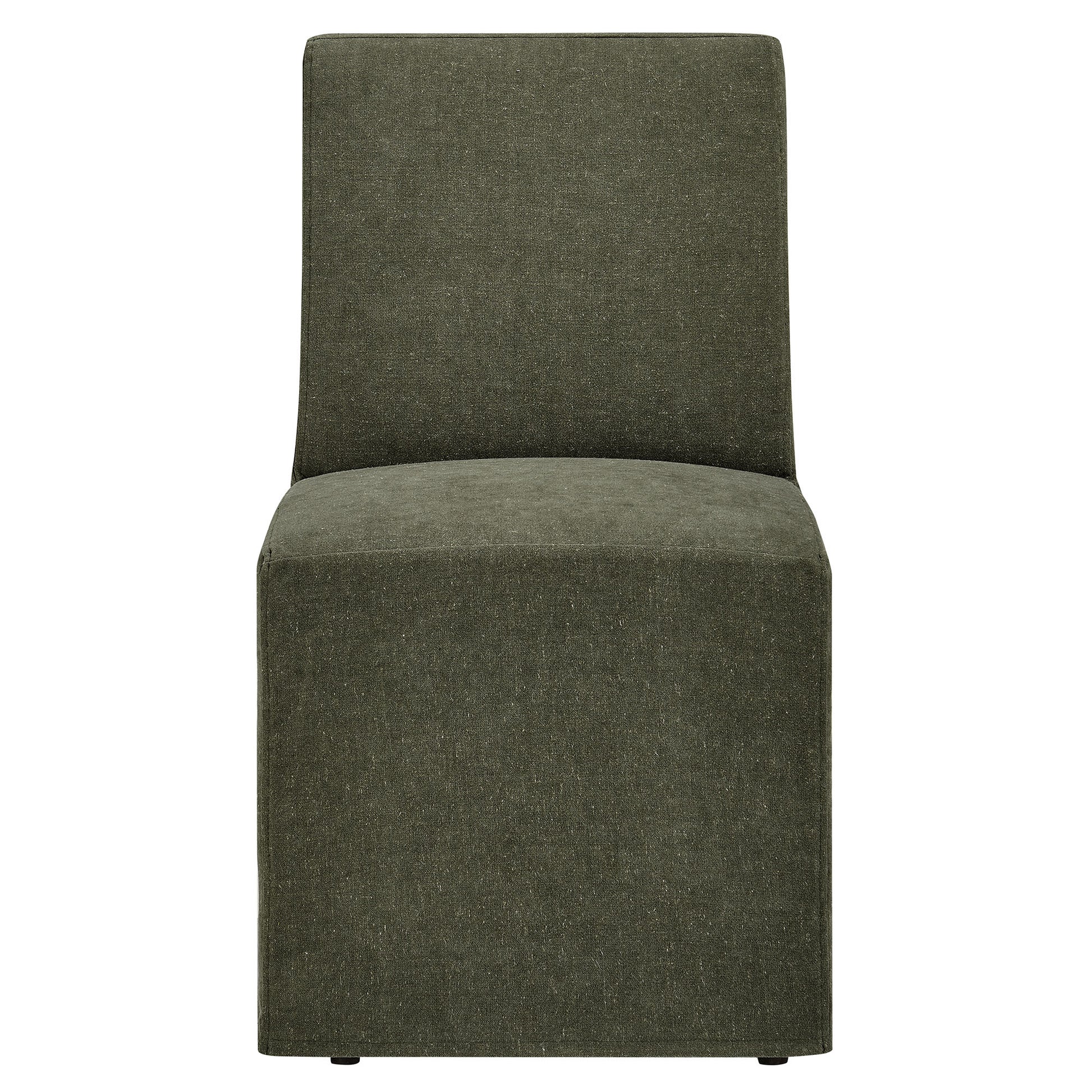 Tessera Upholstered Linen-Blend Slipcovered Dining Chair