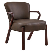 Arden Faux Leather Upholstered Accent Armchair - Espresso