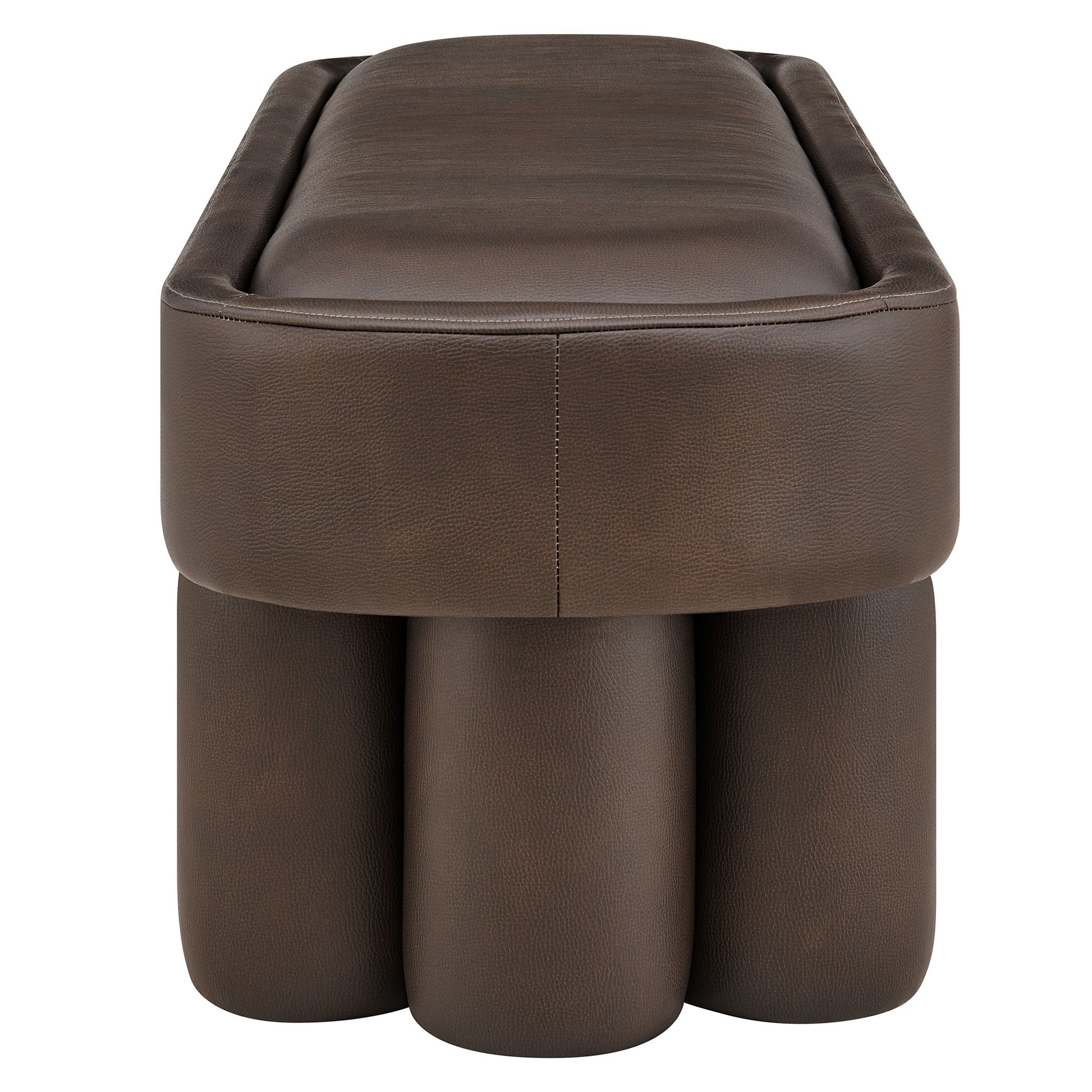 Mossi 52-Inch Oval Vegan Leather Bench