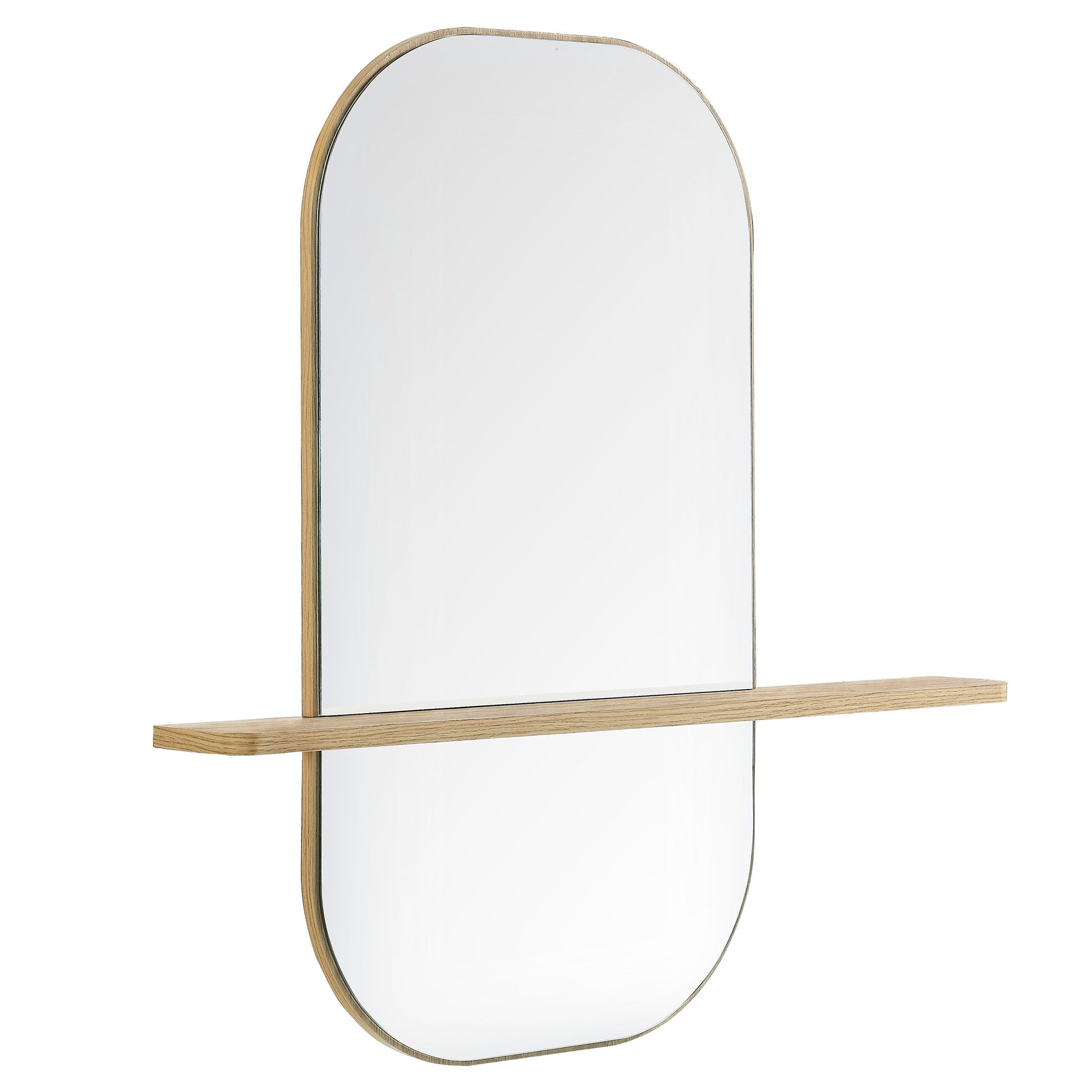 Solstice Large Oval Mirror - Oak
