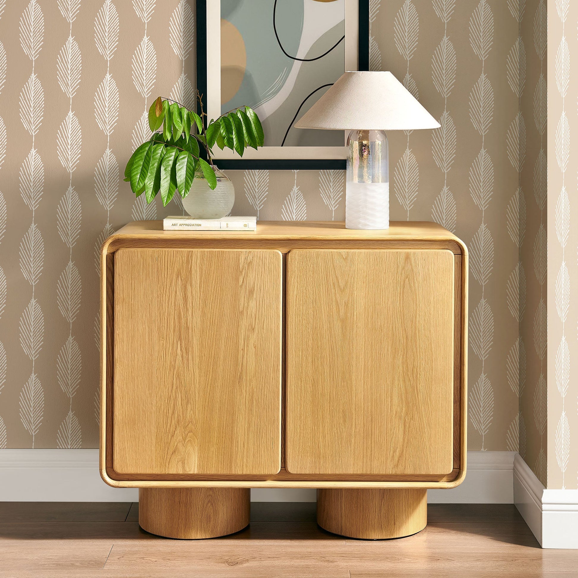 Lumo 2-Door Accent Cabinet - Oak