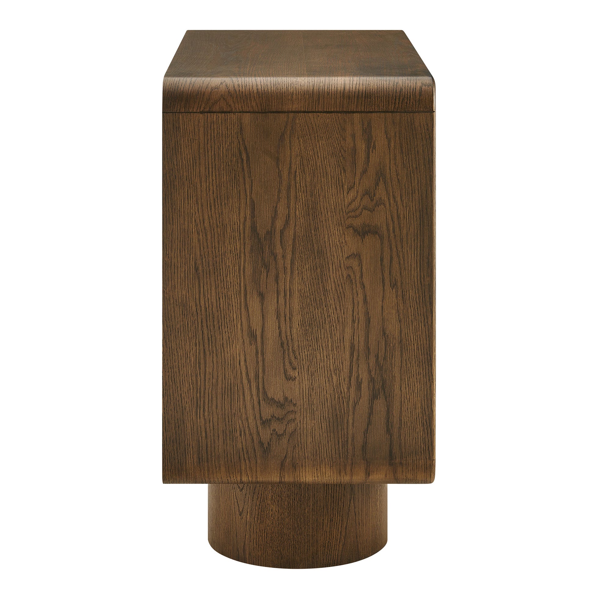 Lumo 2-Door Curved Wood Accent Cabinet