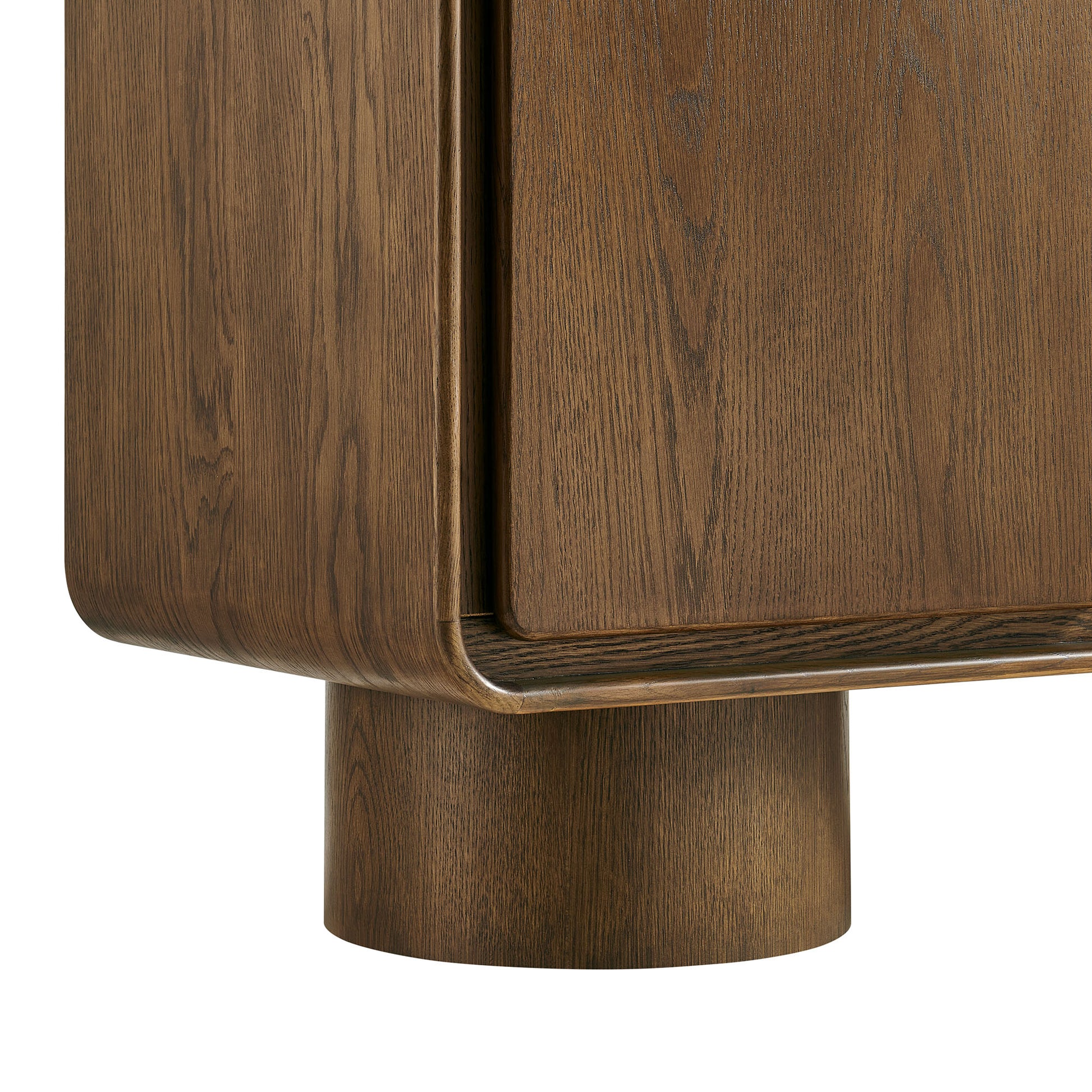 Lumo 2-Door Curved Wood Accent Cabinet