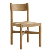 Alvia Oak Wood Dining Side Chair With Woven Seat by Modway