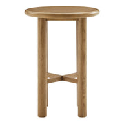 Alvia Round 30" Oak Wood Bar Table by Modway