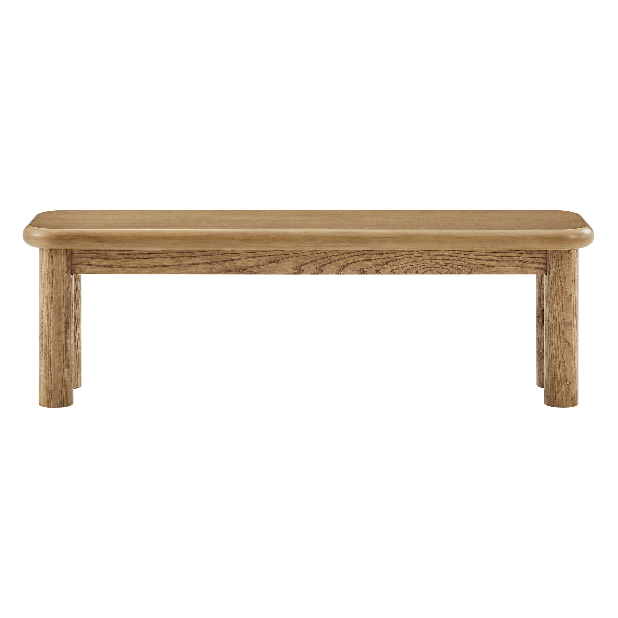 Alvia 58" Oak Wood Bench by Modway