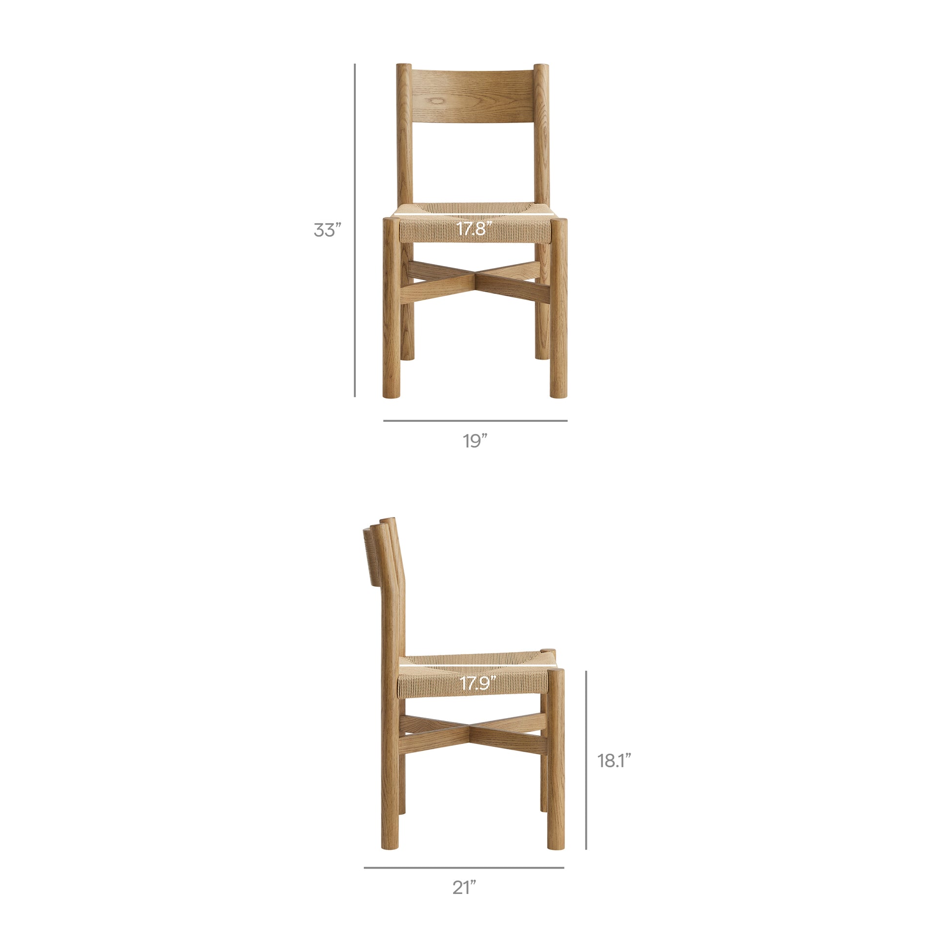Alvia 9-Piece Oak Wood Extendable Dining Table and Chairs Set by Modway