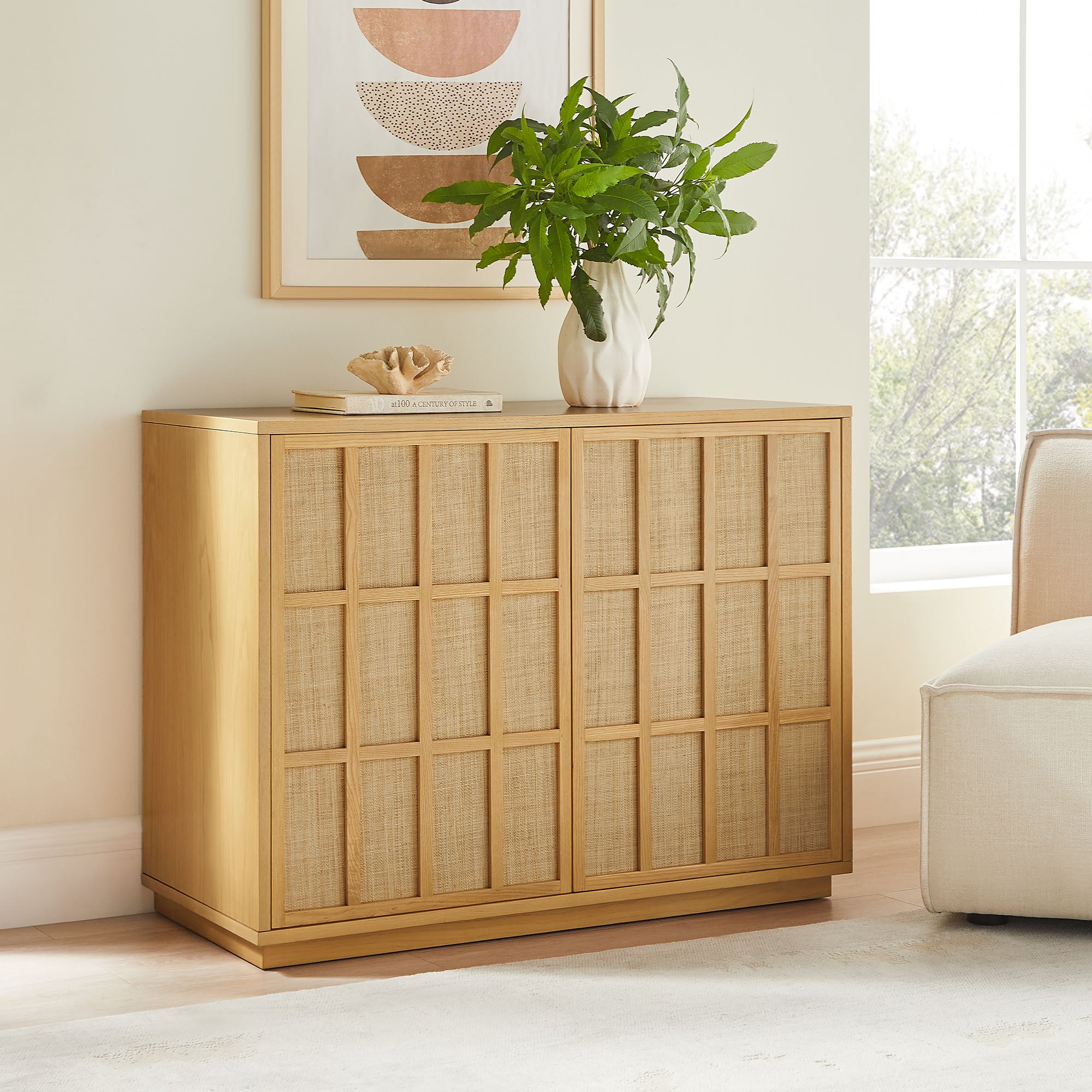 Aiko 39 Inch Japandi Accent Cabinet