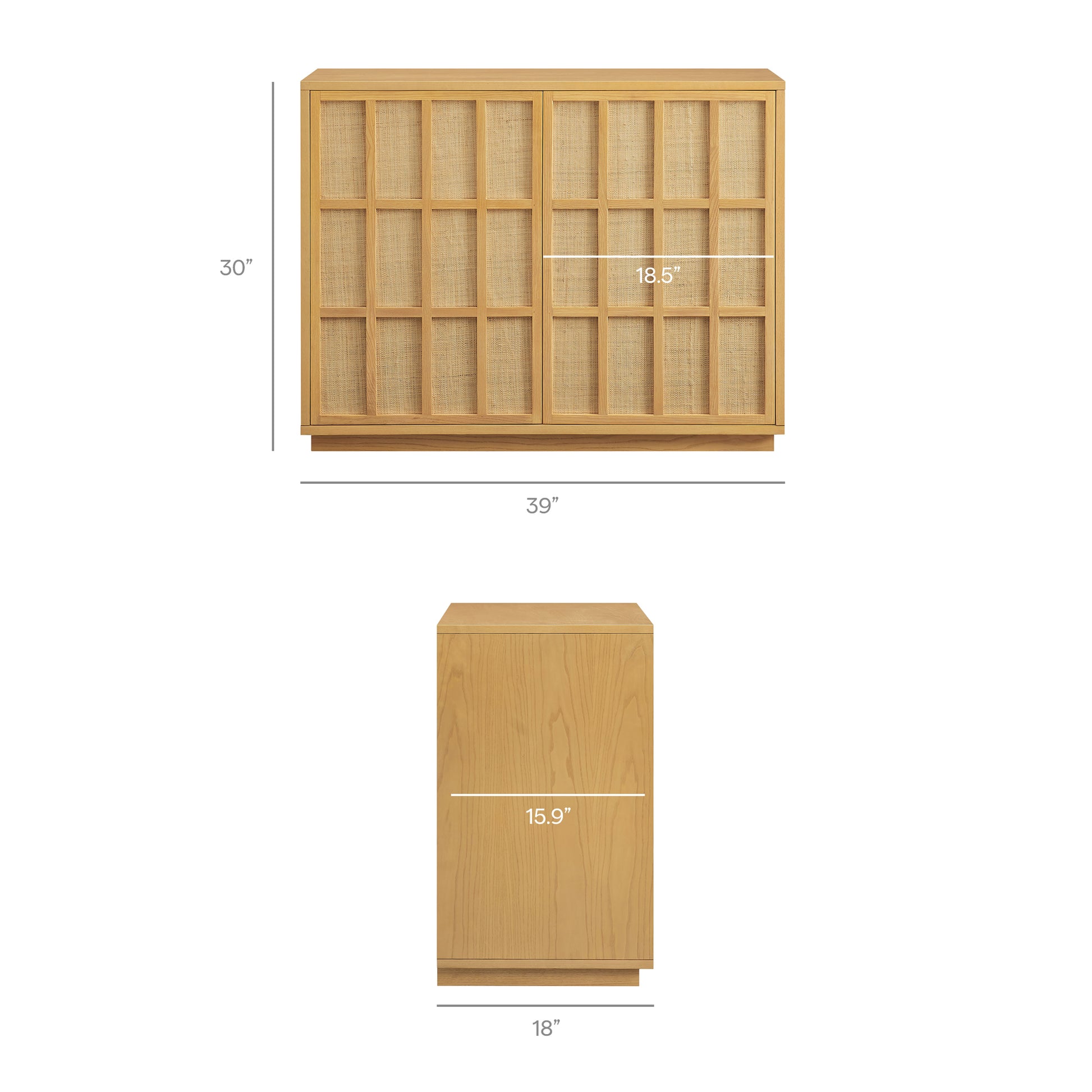Aiko 39 Inch Japandi Accent Cabinet
