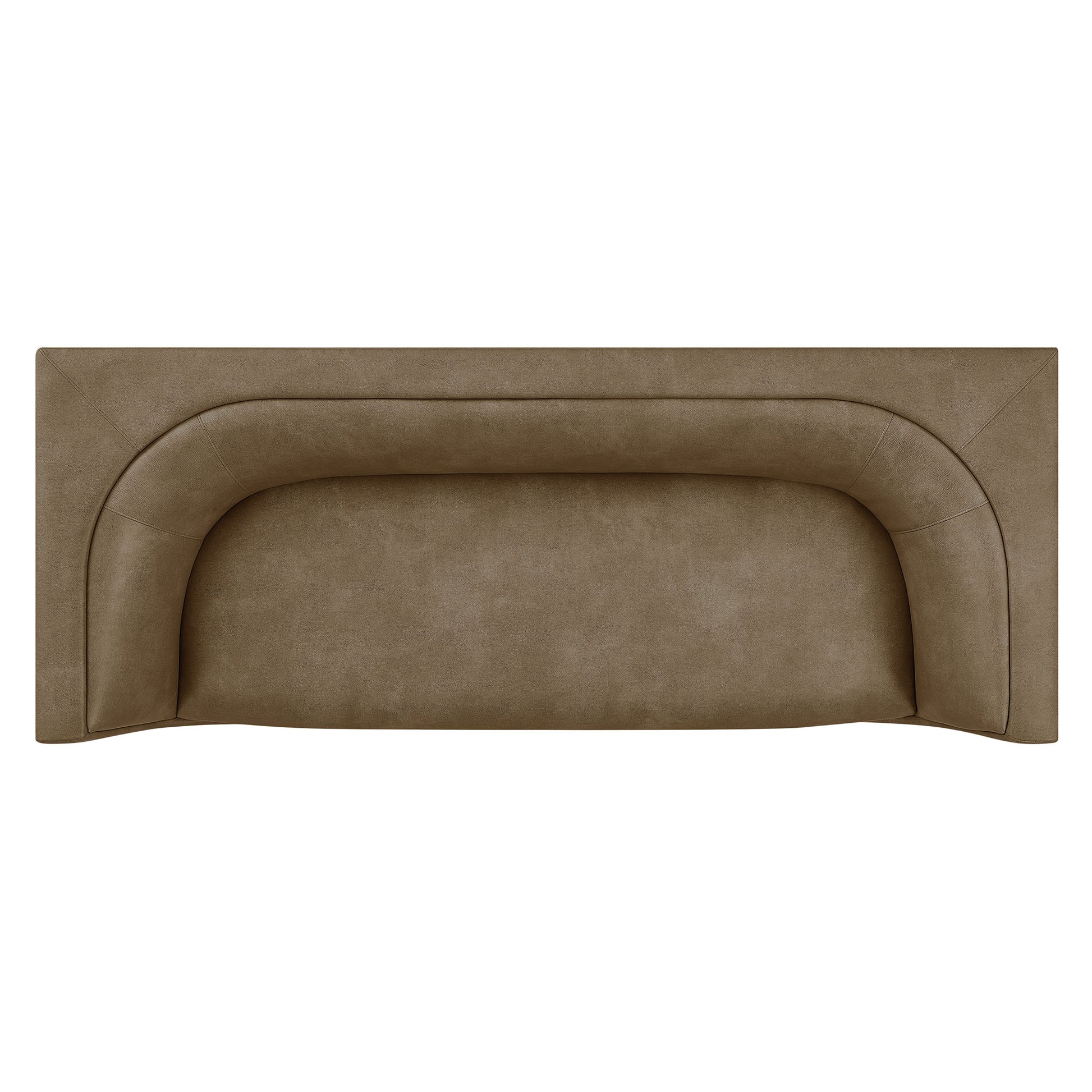 Hilda 86" Curved Back Vegan Leather Sofa