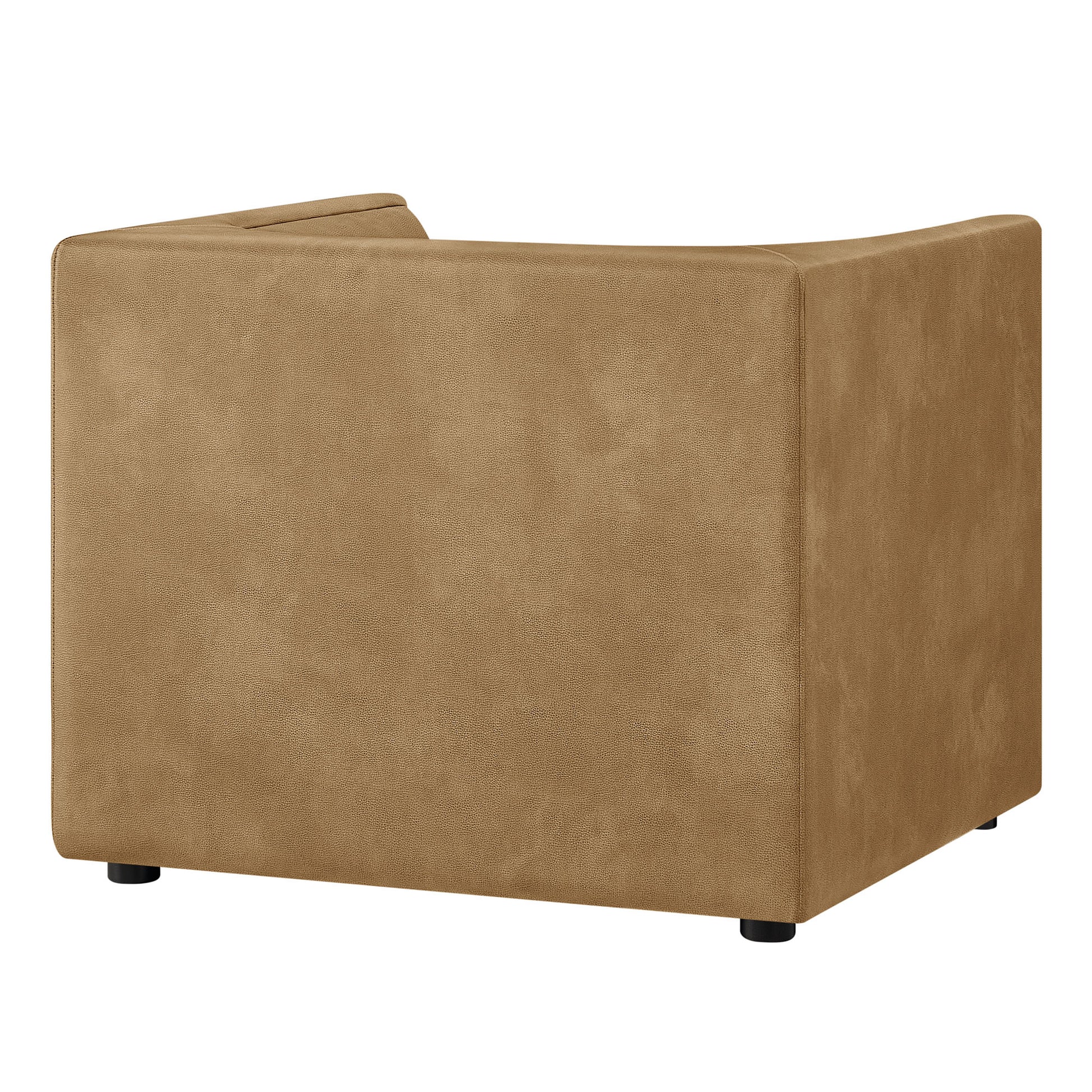 Hilda Curved Back Vegan Leather Armchair
