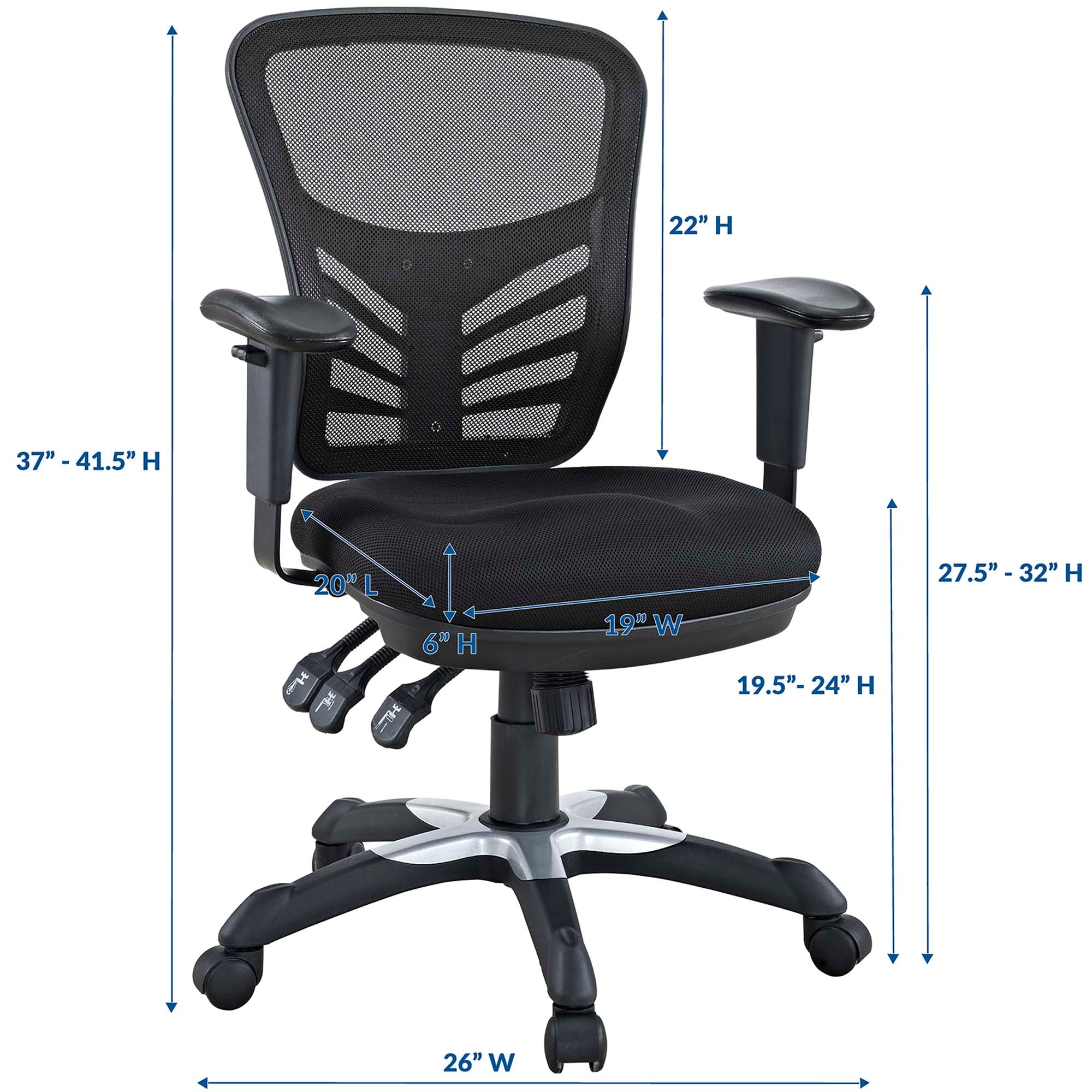 Articulate Mesh Office Chair - Brown