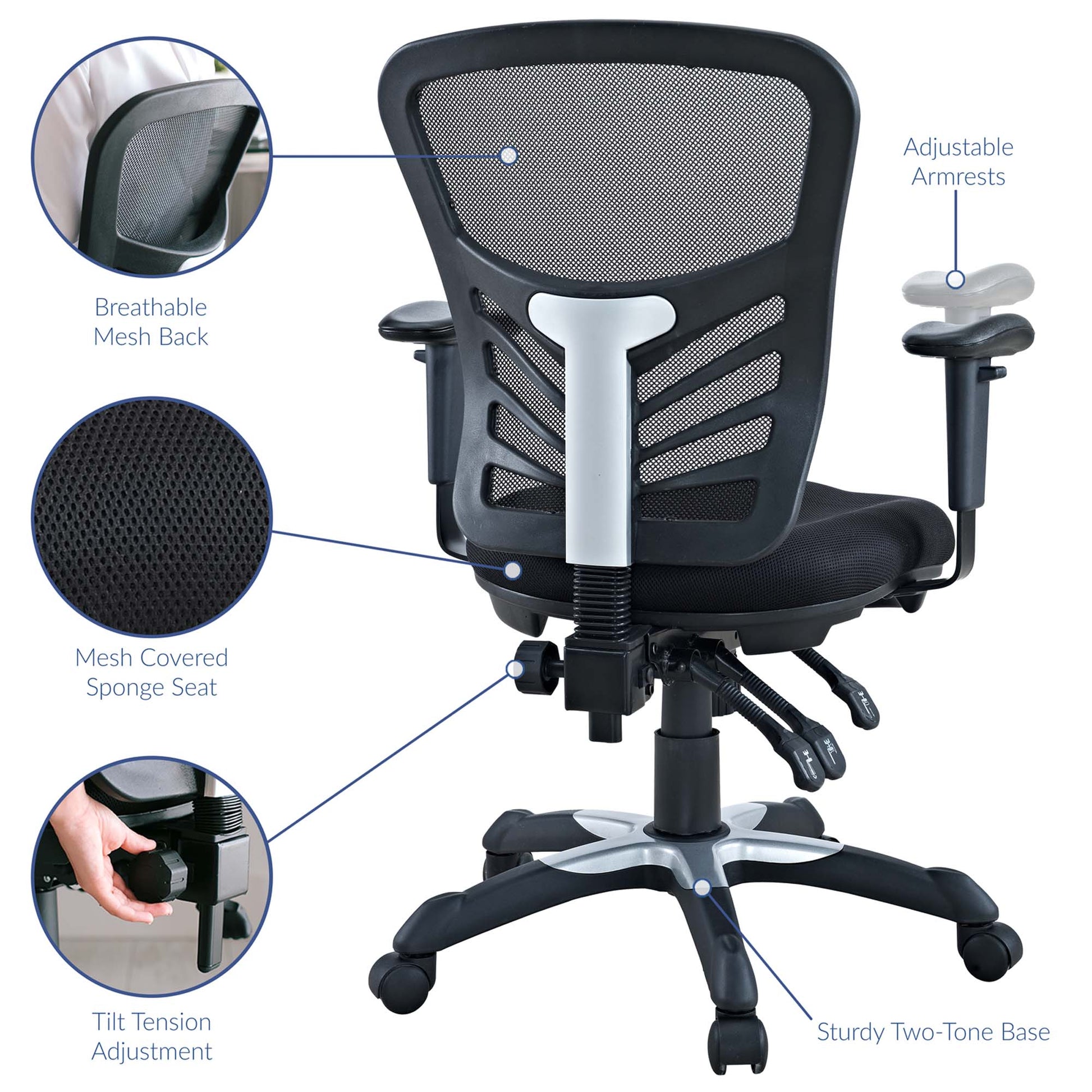 Articulate Mesh Office Chair - Blue