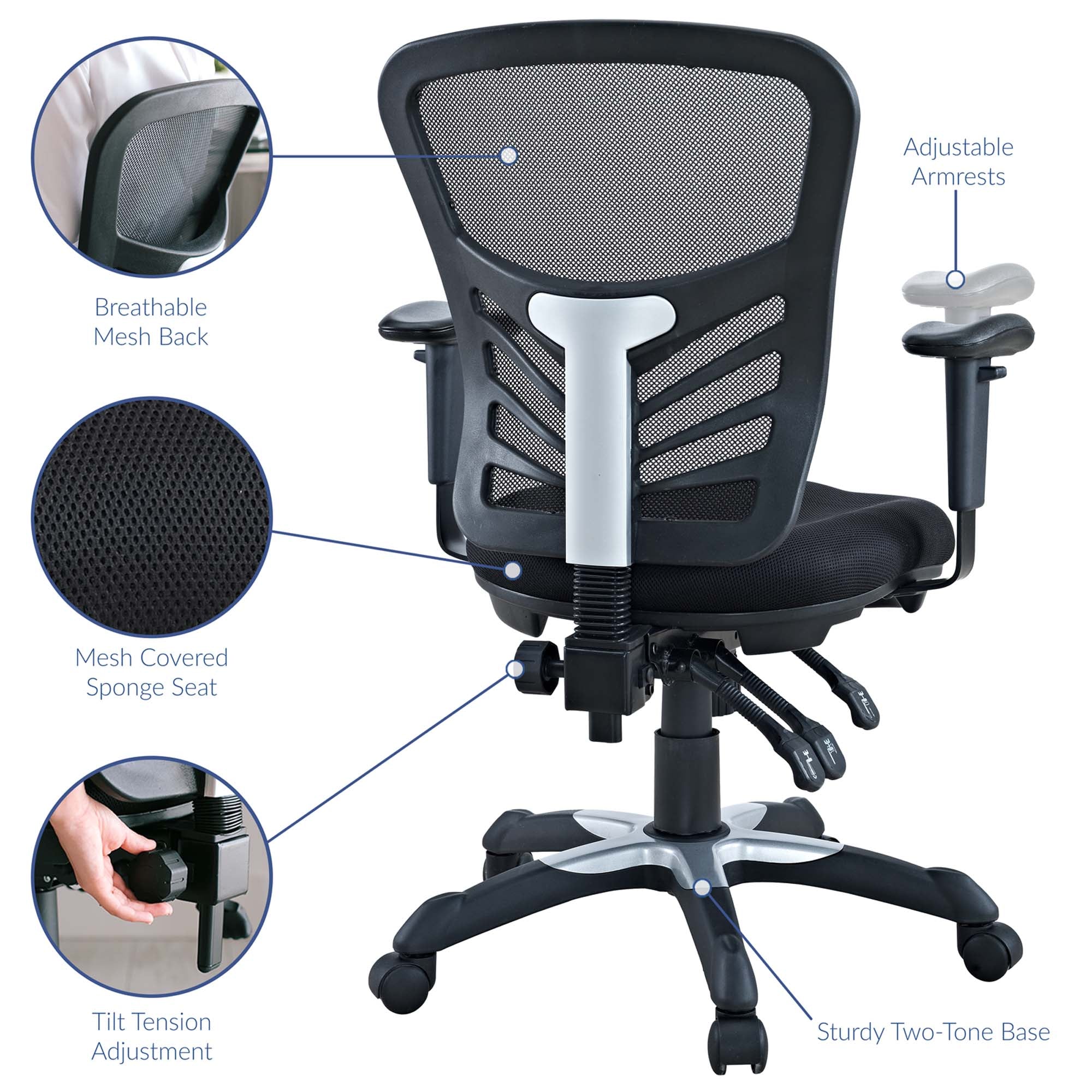 Articulate Mesh Office Chair - Blue