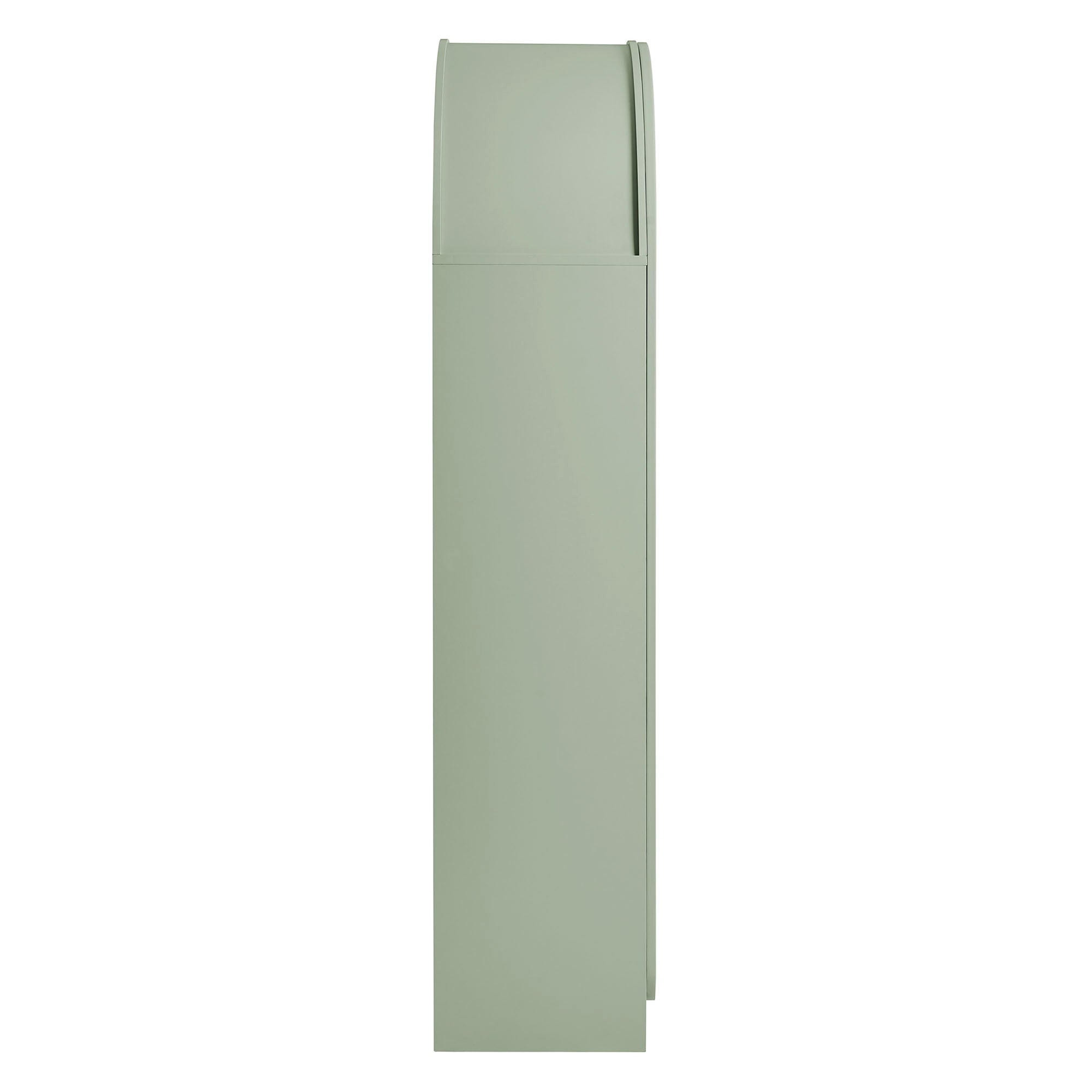 Dahlia 78 Inch Fluted and Scalloped Arched Storage Cabinet