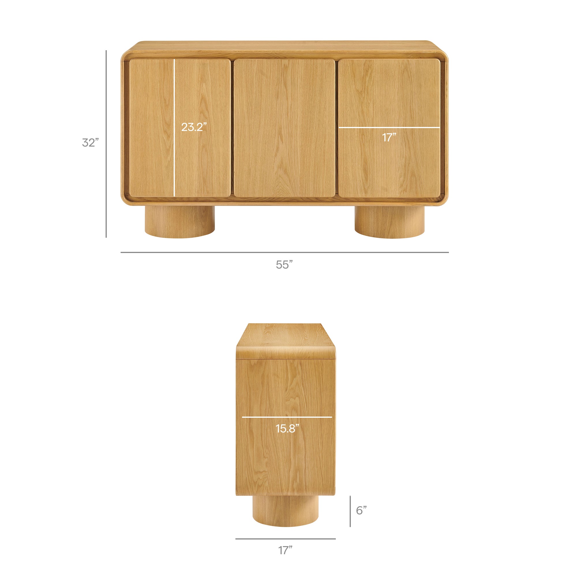 Lumo 3-Door Accent Cabinet