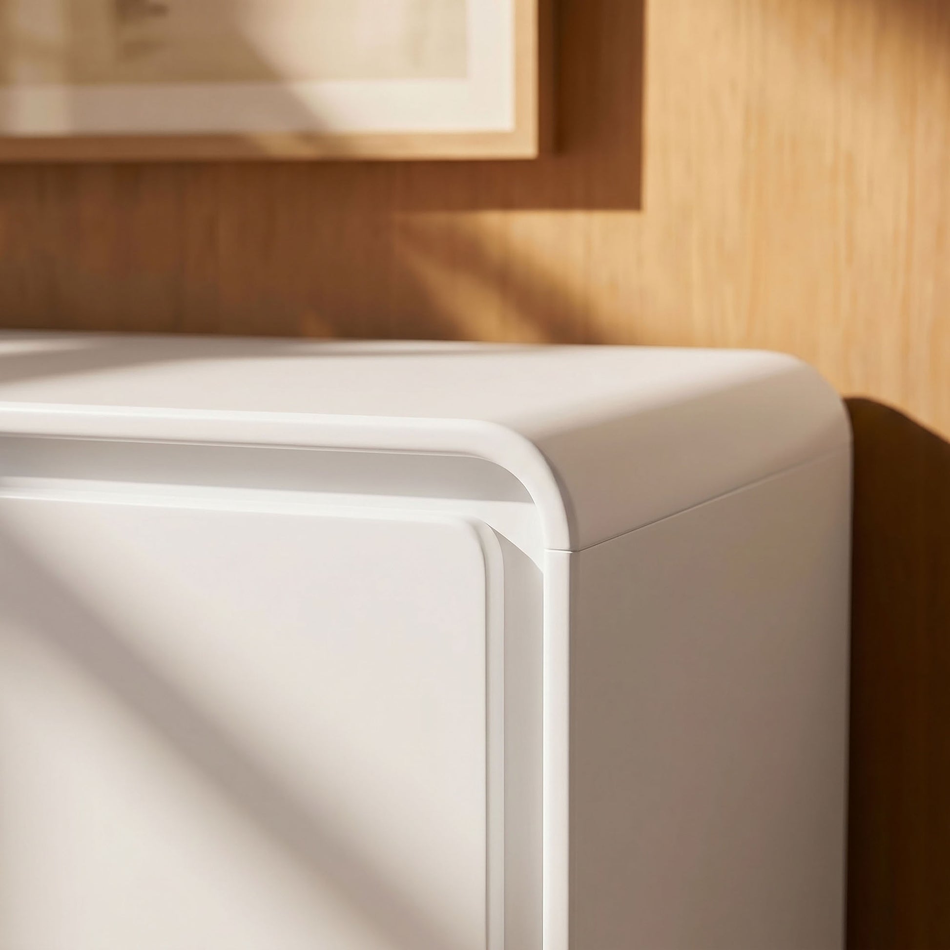 Lumo 4-Door Curved Wood Accent Cabinet
