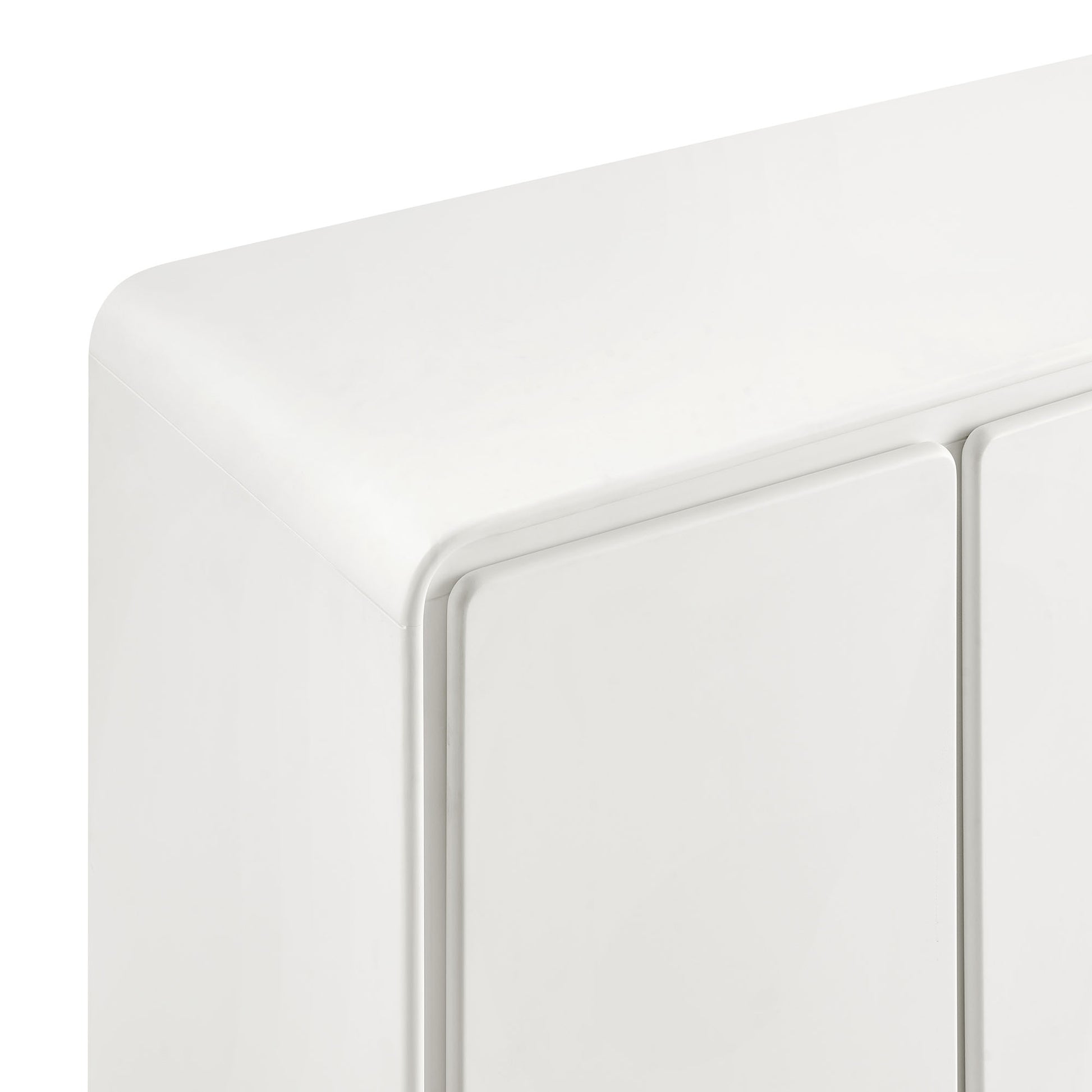 Lumo 4-Door Curved Wood Accent Cabinet