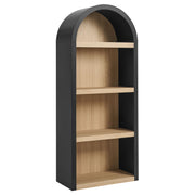 Caleb 4 Arched Display Shelf Bookcase - Black