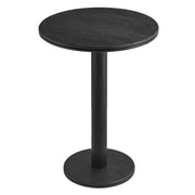 Neo 31 Inch Round Indoor - Outdoor Patio Wood Bar Table - Black