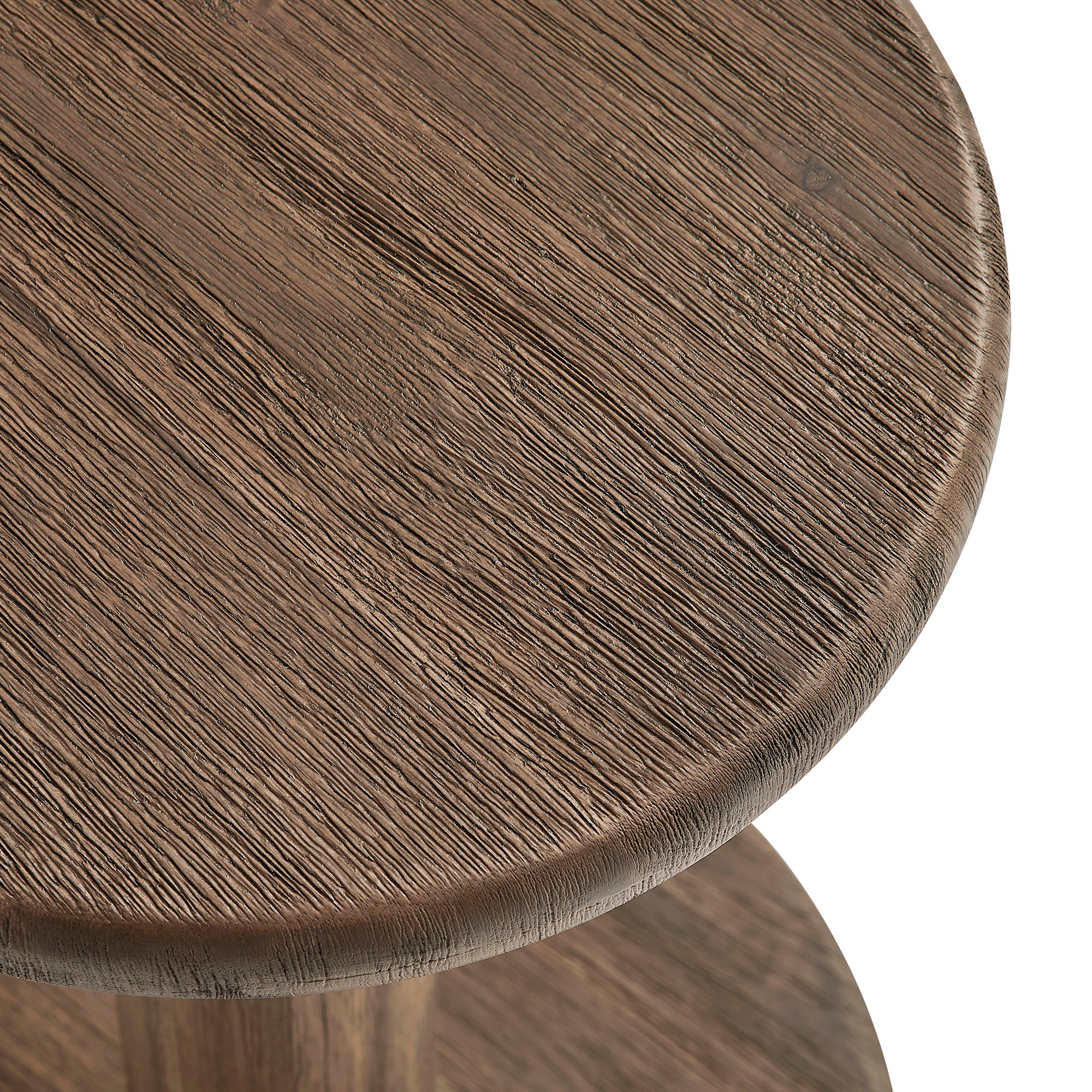 Neo 15 Inch Round Indoor - Outdoor Patio Wood Bar Stools