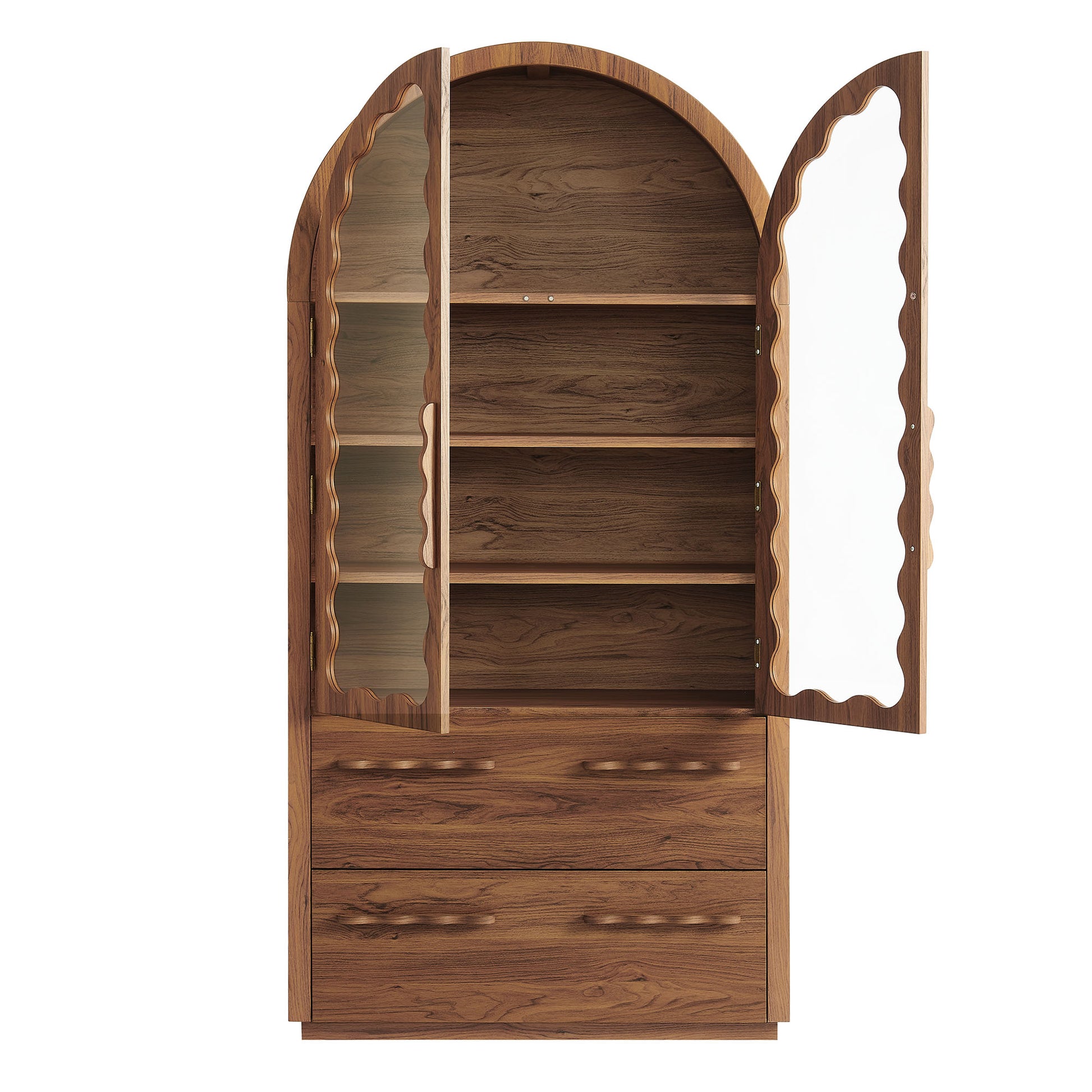 Rory 76 Inch Arched Kitchen Pantry Cabinet