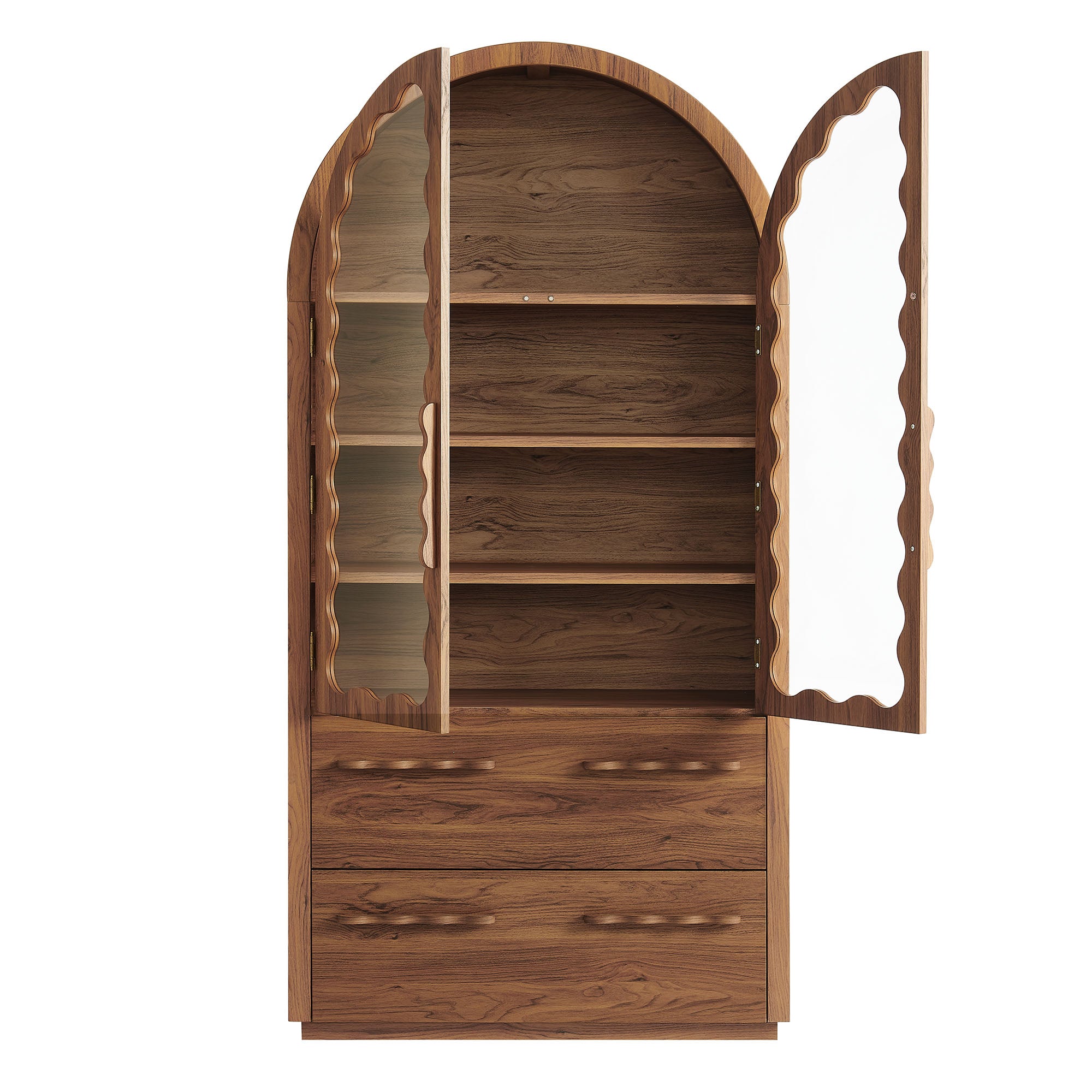 Rory 76 Inch Arched Kitchen Pantry Cabinet
