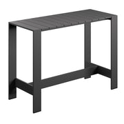 Tahoe 59 Inch Rectangle Outdoor Aluminum Bar Table - Gray