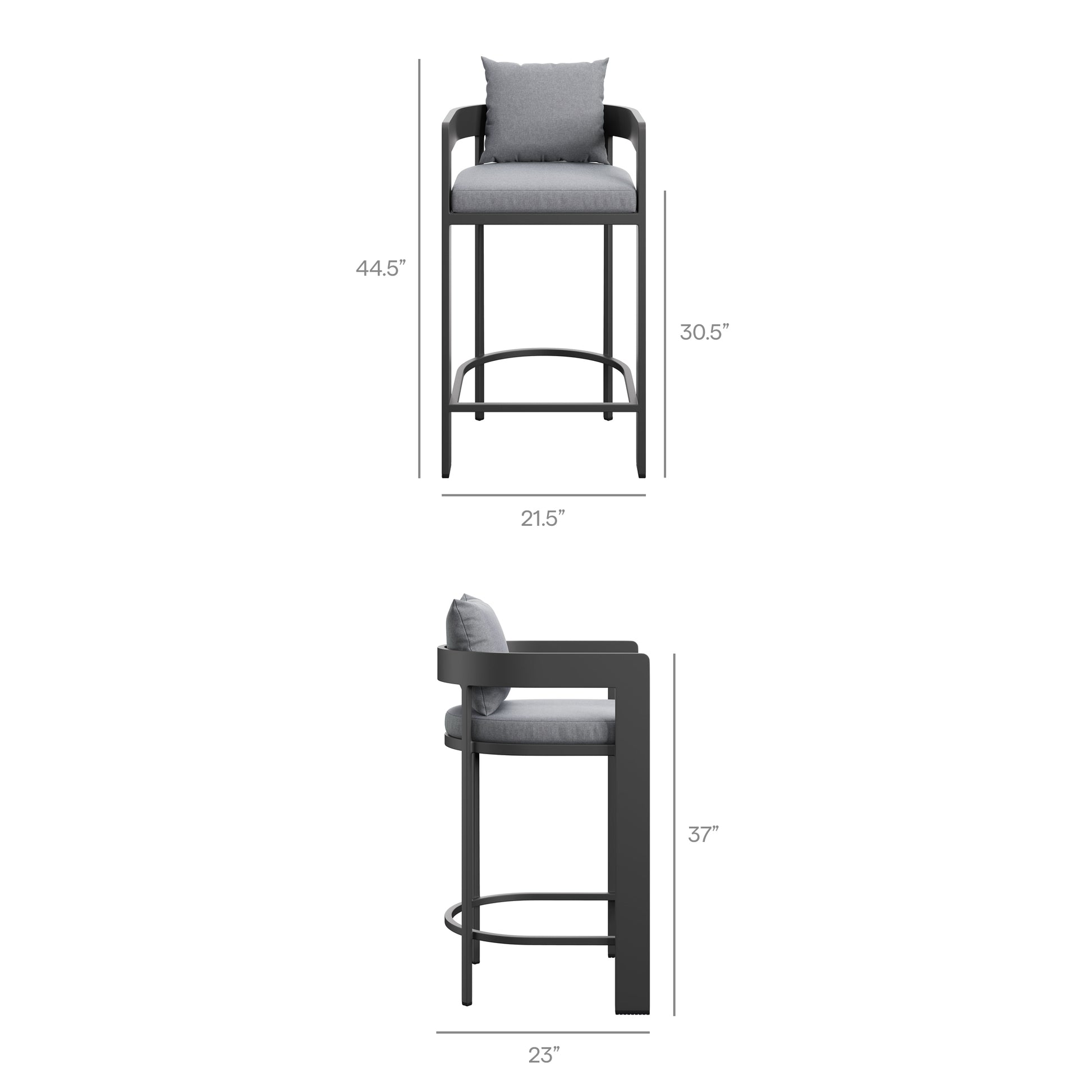 Tahoe Outdoor Patio Aluminum Bar Chair
