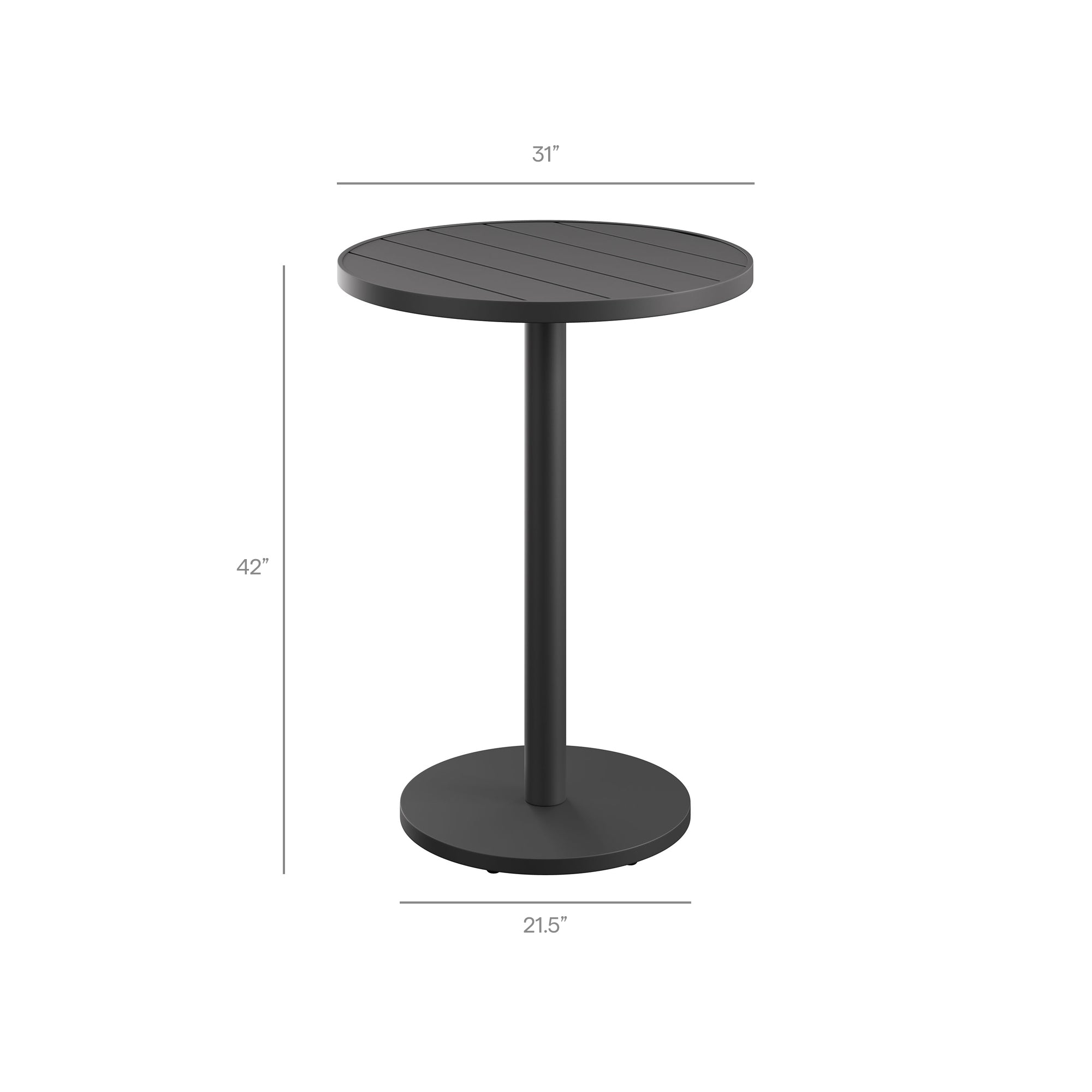 Tahoe 3-Piece Outdoor Aluminum Bar Set