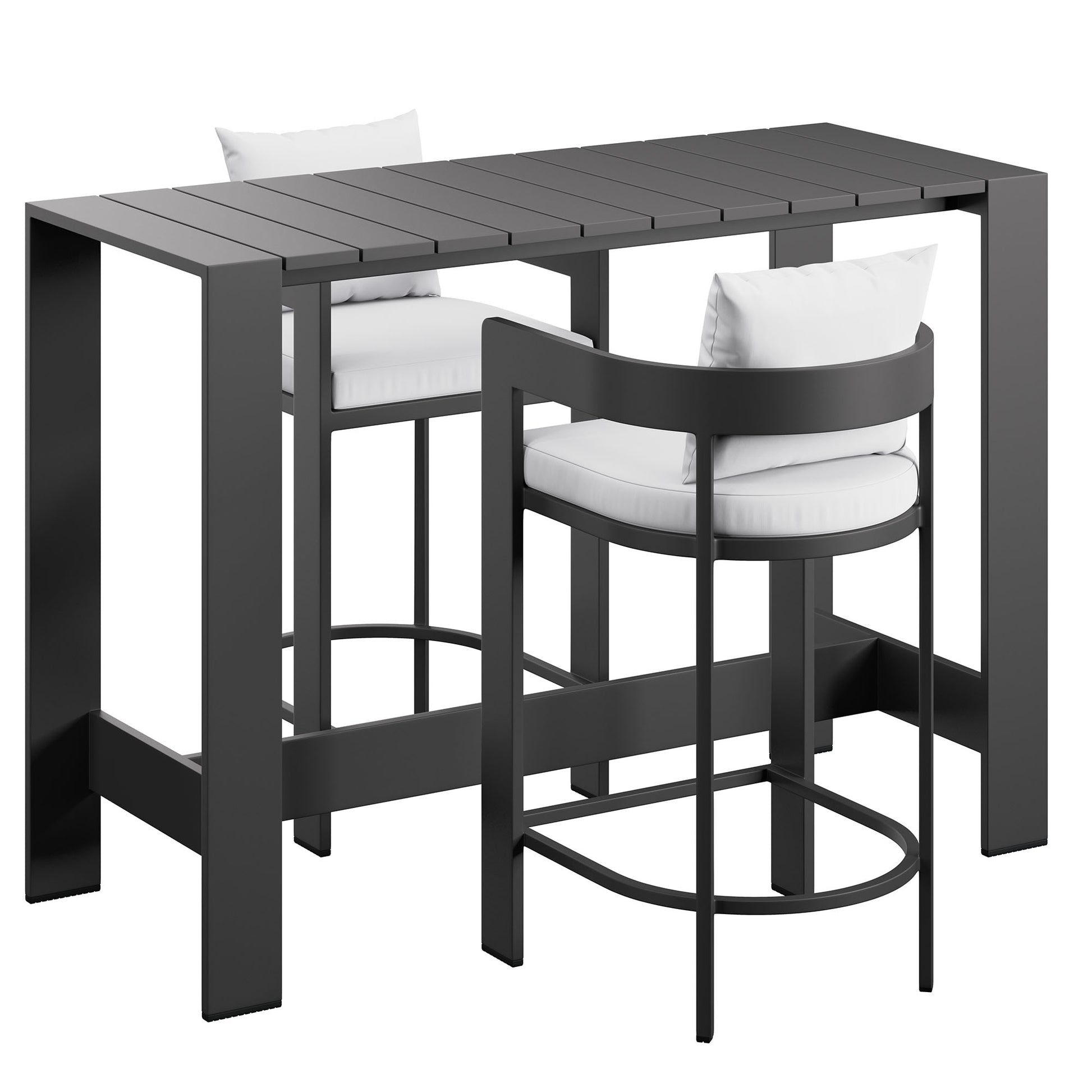 Tahoe 3-Piece Outdoor Aluminum Bar Table Set