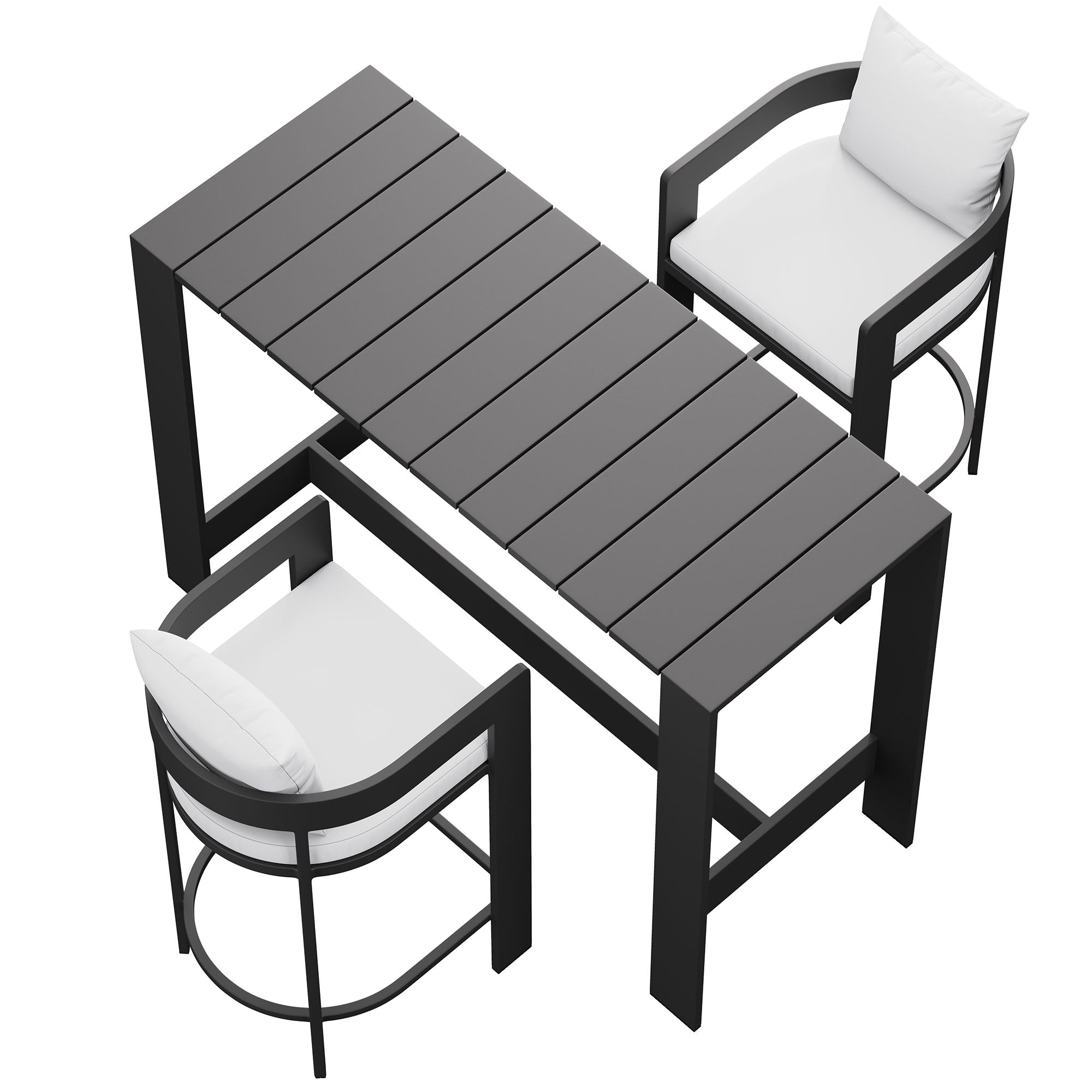 Tahoe 3-Piece Outdoor Aluminum Bar Table Set