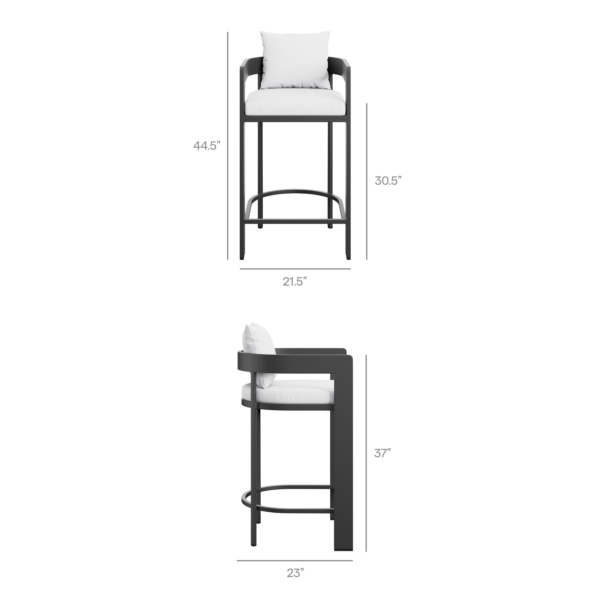 Tahoe 3-Piece Outdoor Aluminum Bar Table Set
