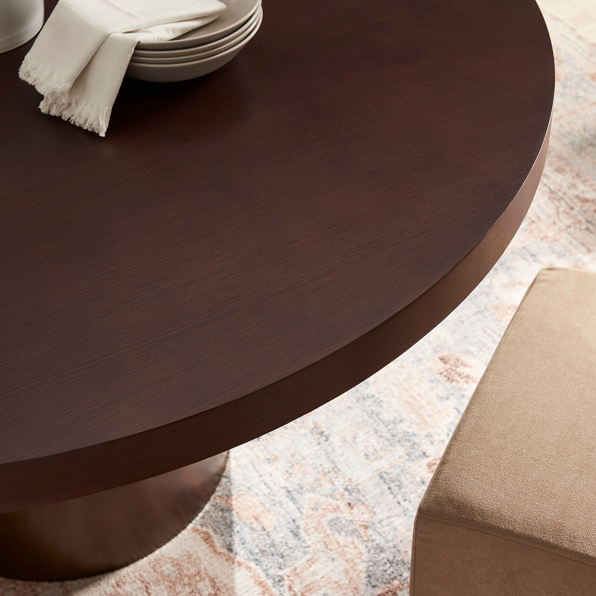 Annette 54 Inch Round Pedestal Base Dining Table by Modway