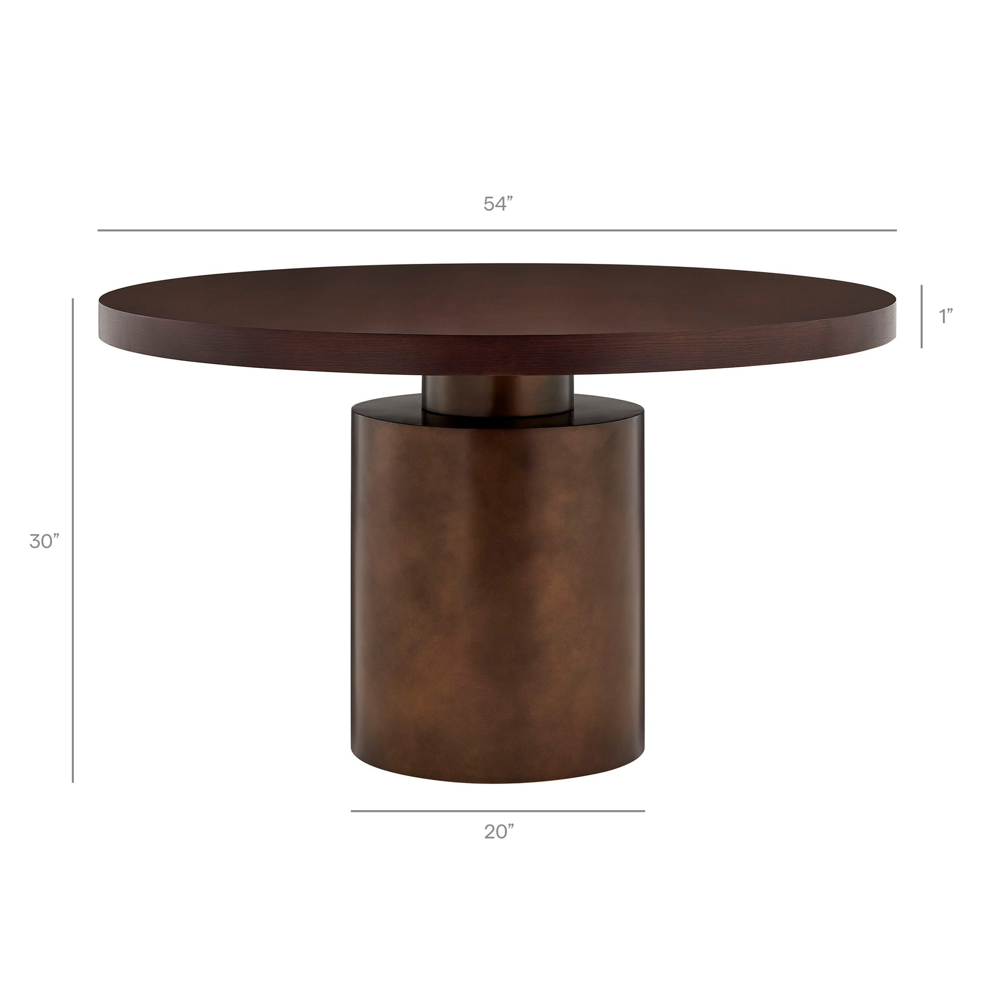 Annette 54 Inch Round Pedestal Base Dining Table by Modway