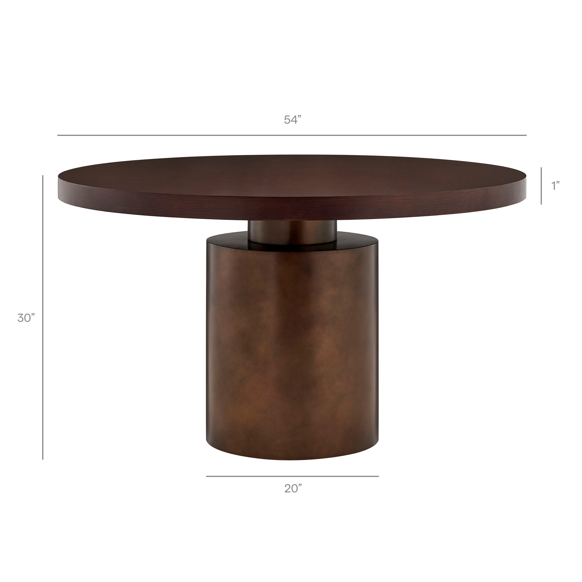 Annette 54 Inch Round Pedestal Base Dining Table by Modway