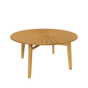 Cielo 59" Sunburst Outdoor Teak Dining Table - Natural