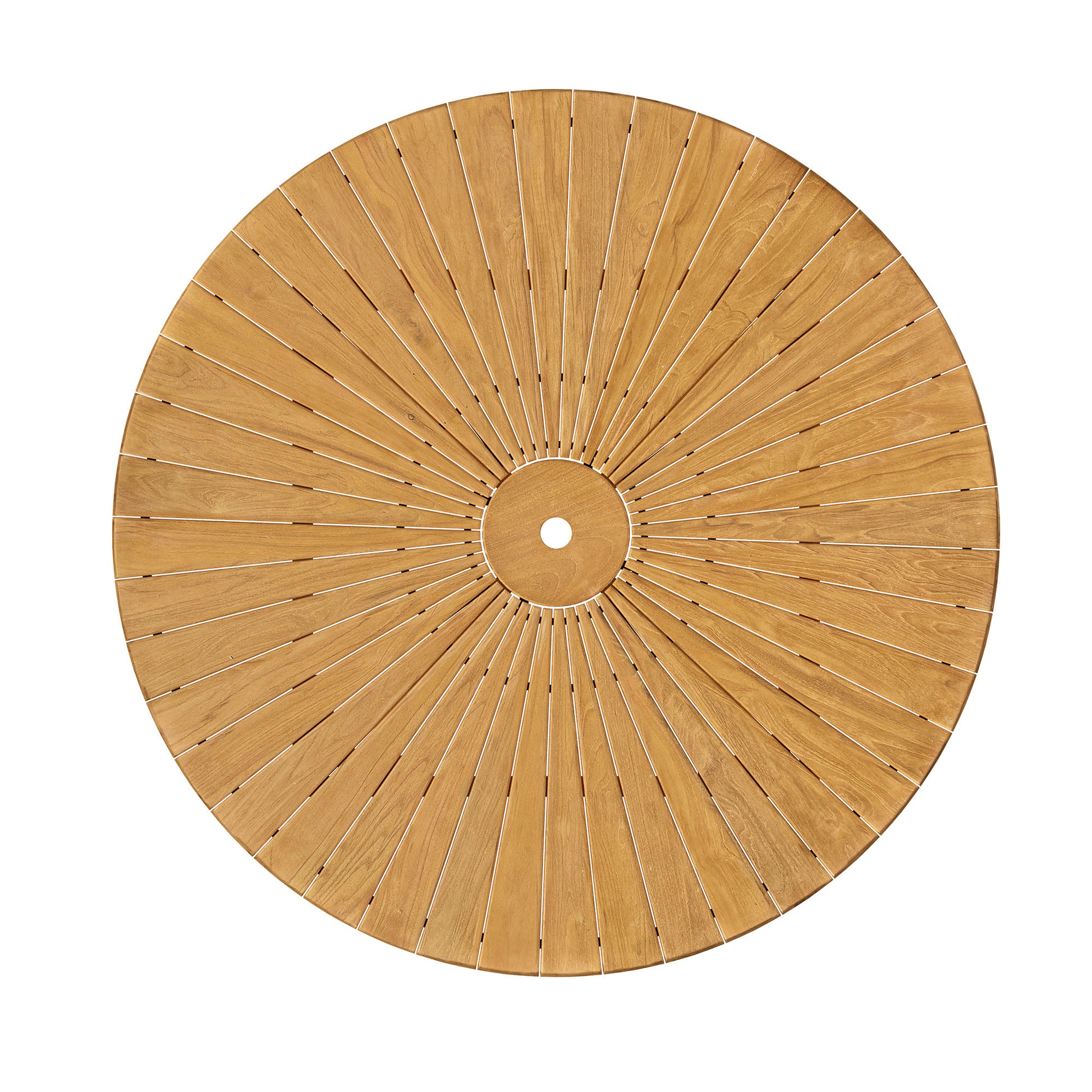 Cielo 59" Sunburst Outdoor Teak Dining Table