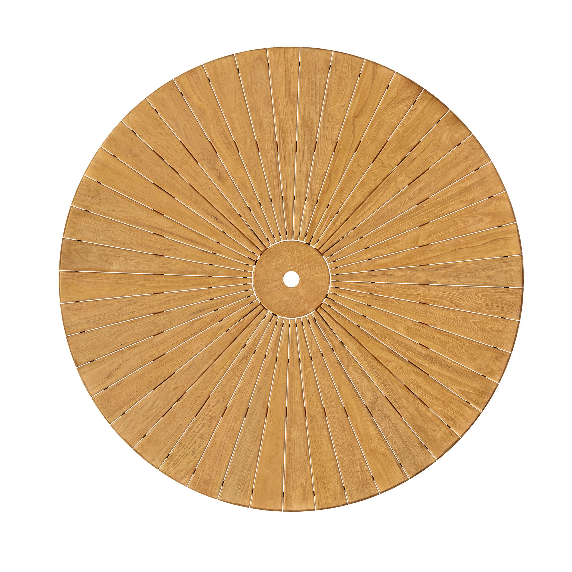 Cielo 59" Sunburst Outdoor Teak Dining Table