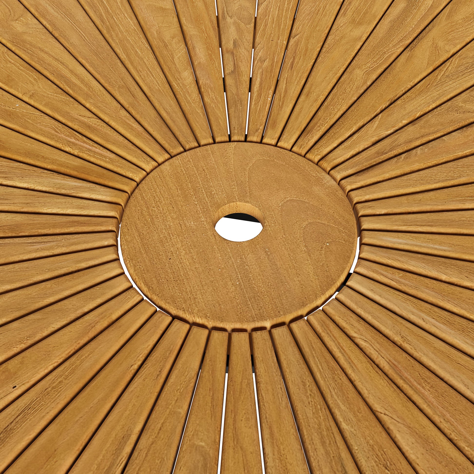 Cielo 59" Sunburst Outdoor Teak Dining Table