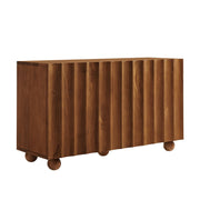 Sorren 54 Inch Scalloped Mango Wood - Walnut