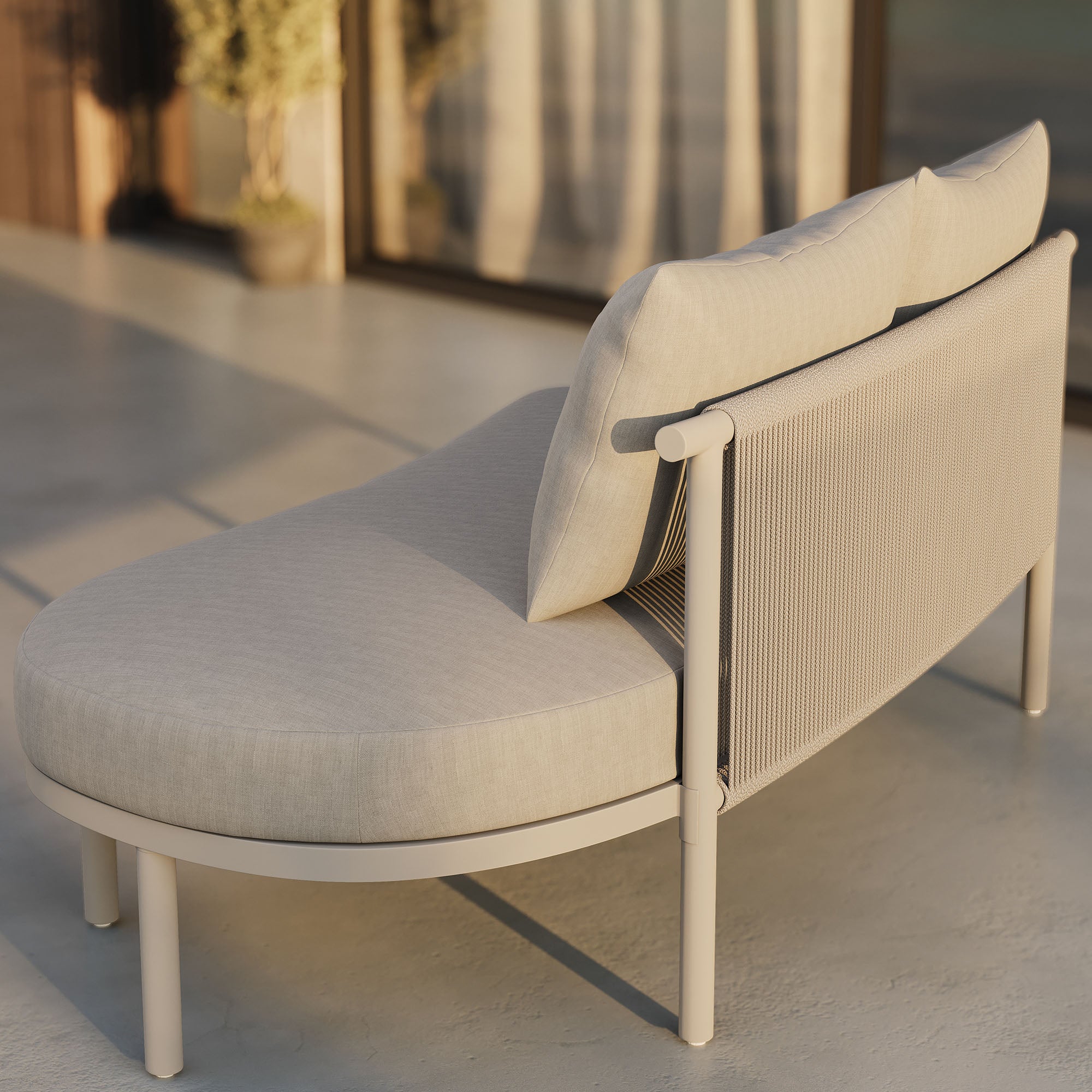 Porta Right-Arm Facing Outdoor Patio Aluminum Modular Piece by Modway