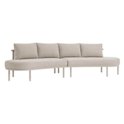 Porta 2 Piece Outdoor Aluminum Modular Sofa - Khaki Stone