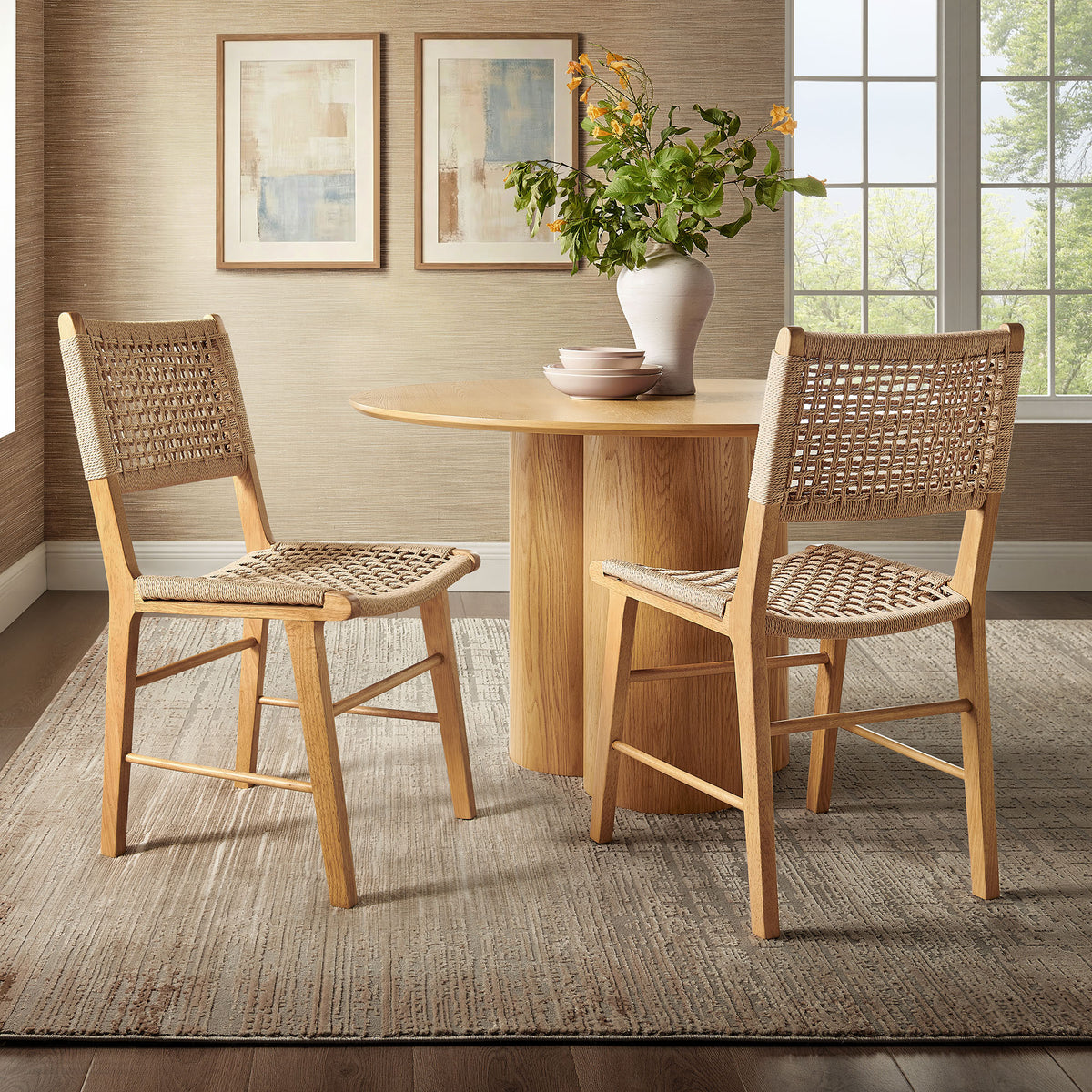 Tindra Woven Dining Chairs Set of 2 - Natural