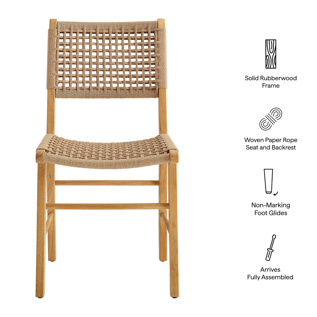 Tindra Woven Dining Chairs Set of 2 - Natural