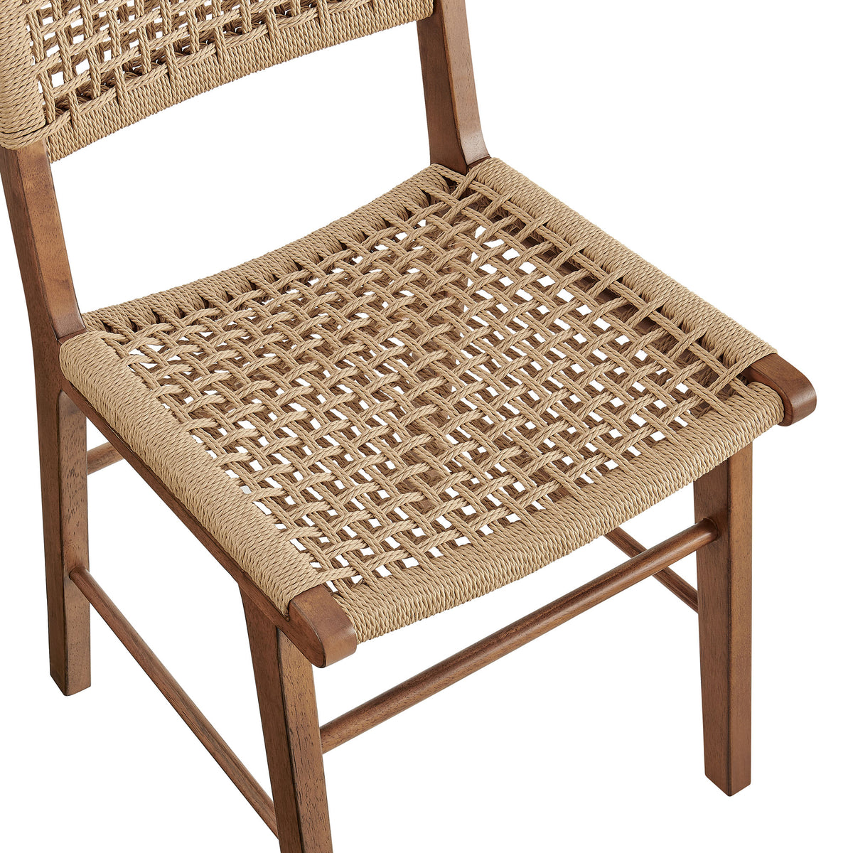 Tindra Woven Dining Chairs Set of 2 - Walnut