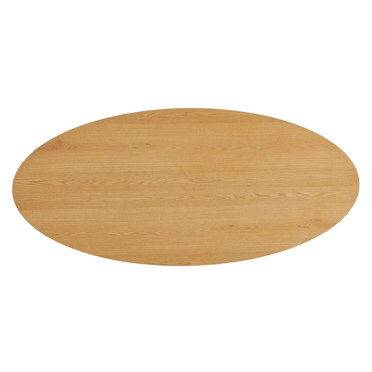 Renwick 79 Inch Oak Veneer Oval Pedestal Dining Table - Oak