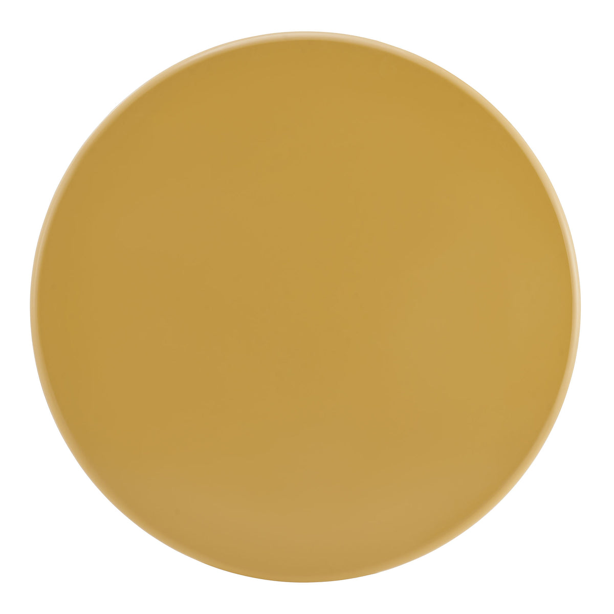Belmonte 45 Inch Painted Wood Round Pedestal Dining Table - Mustard